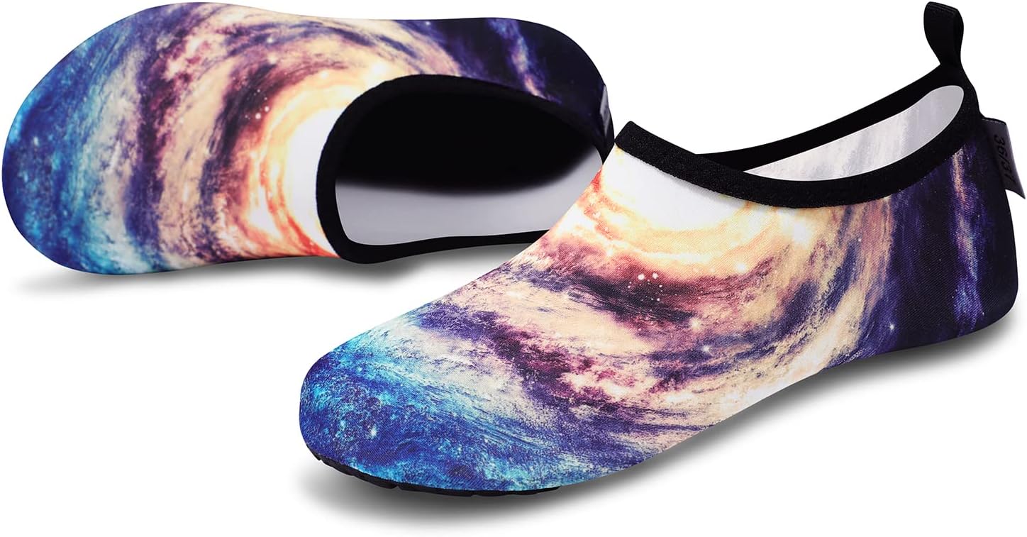 VIFUUR Water Shoes for Men Women Barefoot Quick Dry Aqua Socks Slip On | Lightweight, Breathable Upper, Flexible Sole, Drainage Design, Easy Slip-On Fit for Water Activities