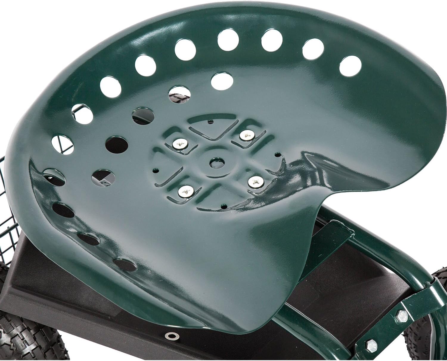 Peach Tree Garden Cart Rolling Work Seat with Tool Tray Heavy Duty Scooter Gardening Planting