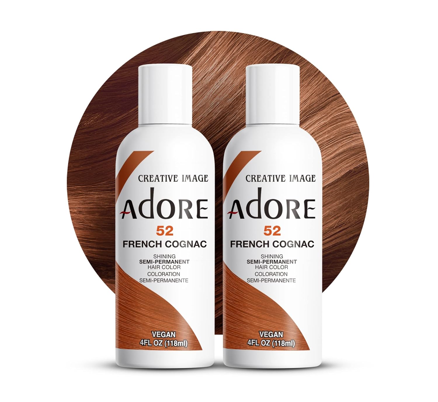 Adore Semi Permanent Hair Color, 107 Mocha, 4 Fl Oz | Vegan & Cruelty-Free Brown Hair Dye | No Ammonia, No Peroxide, No Alcohol