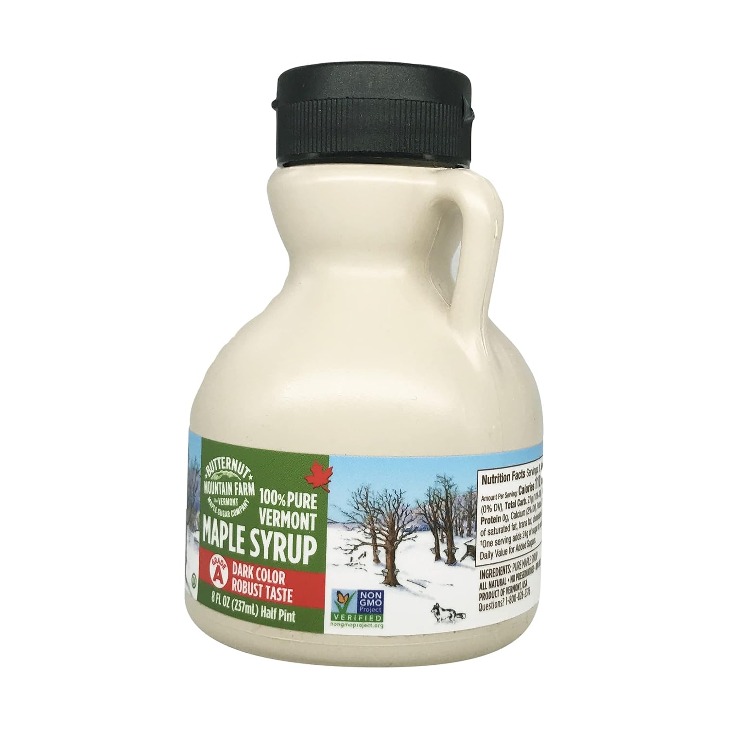Butternut Mountain Farm, Syrup Maple Dark Robust Jug, 8 Fl Oz