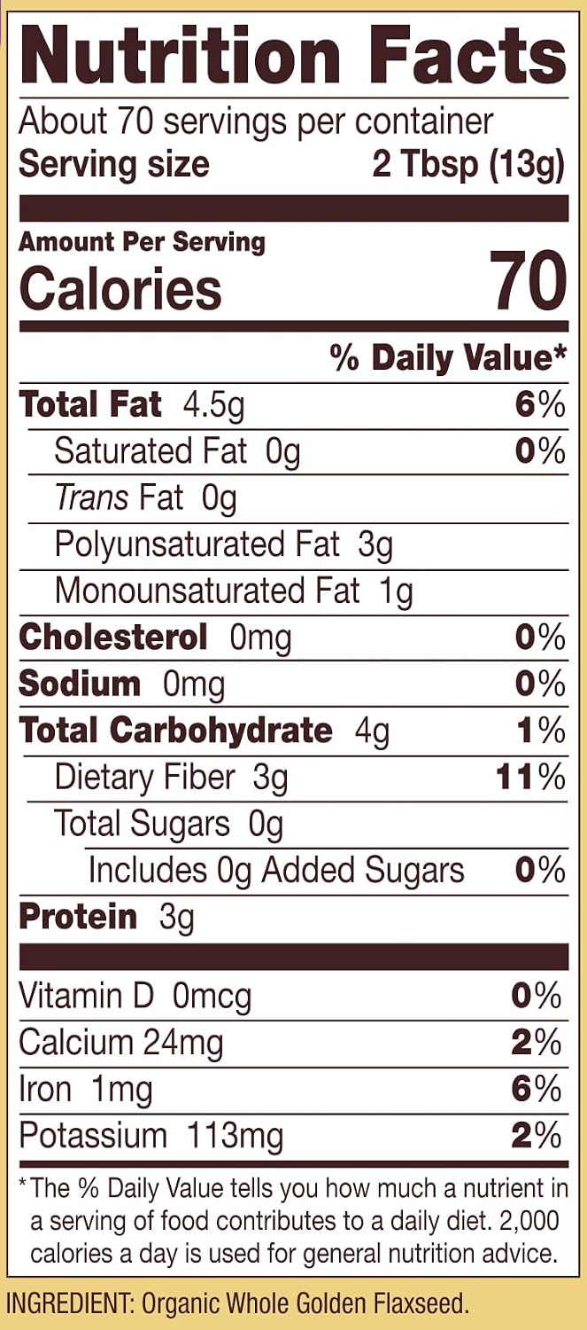 Bob's Red Mill Organic Golden Flaxseed Meal, 32oz (4 Pack)