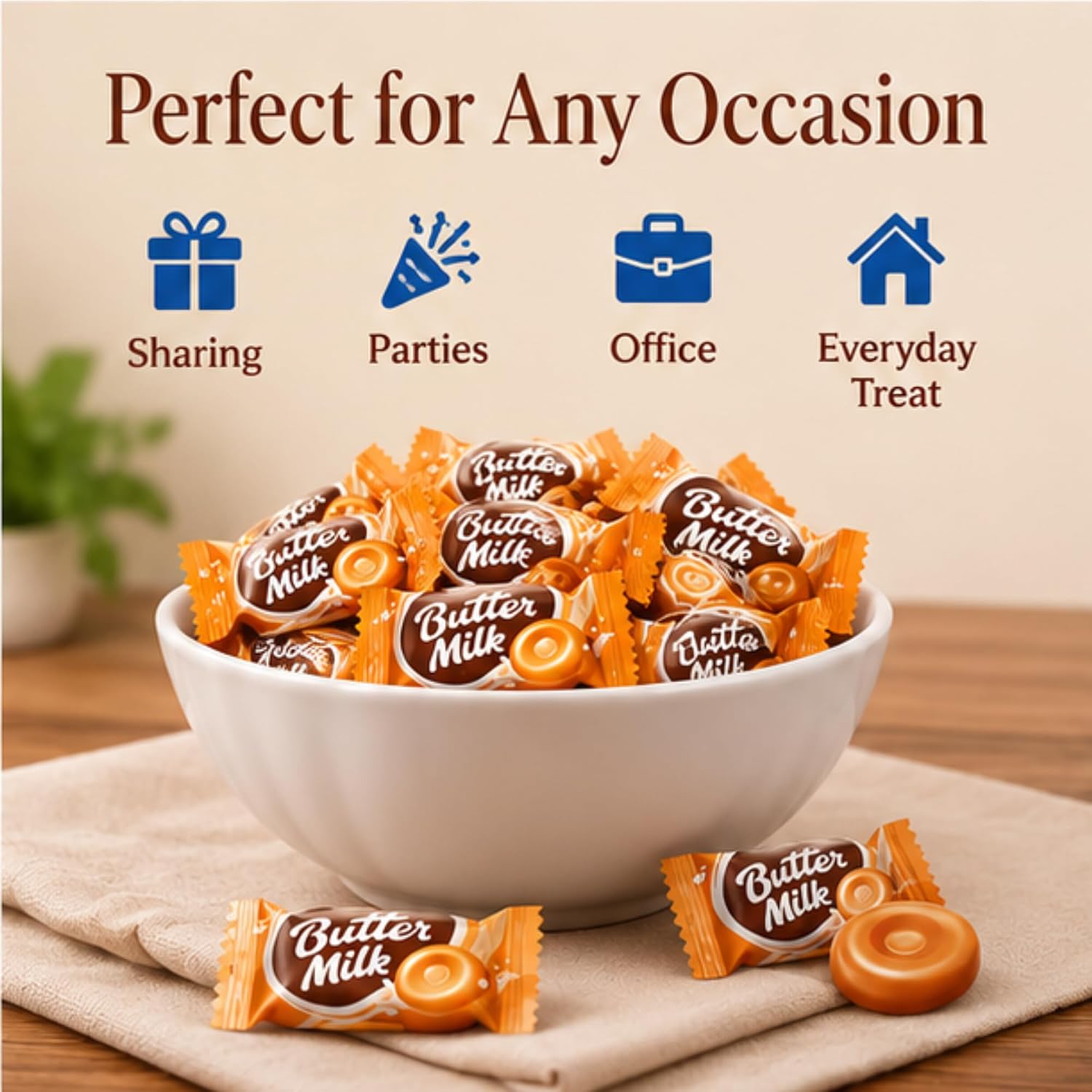 Roshen Citrus Mix Hard Candy – Assorted Fruit Flavors, Individually Wrapped, Bulk 2.2 lbs (1 kg) – Approx. 144 Pieces – Orange