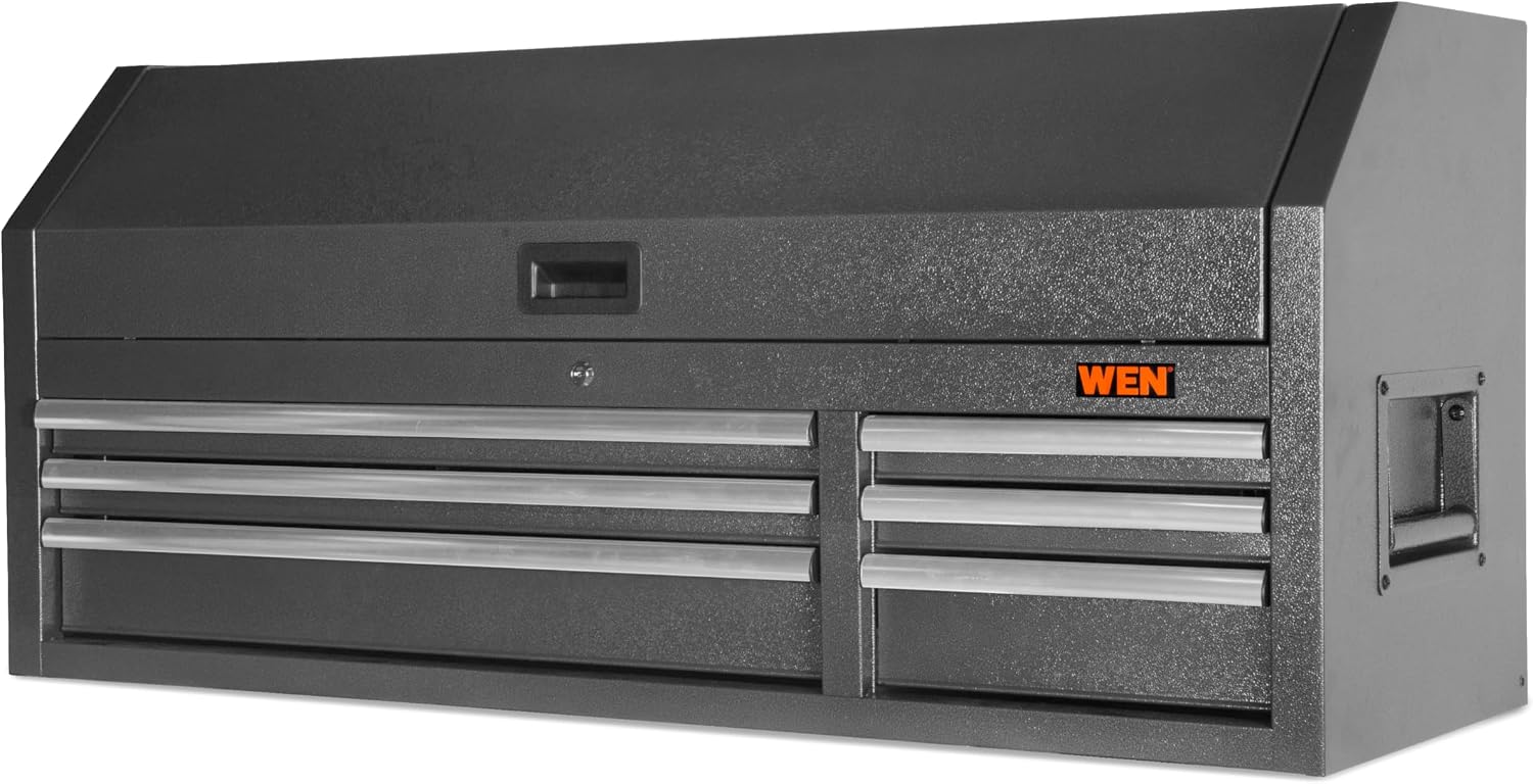 WEN 52-Inch Premium Rolling Tool Cabinet, Black, Heavy Duty 21-Gauge Powder-Coated Steel Construction, for Garage and Workshop (GG532B)