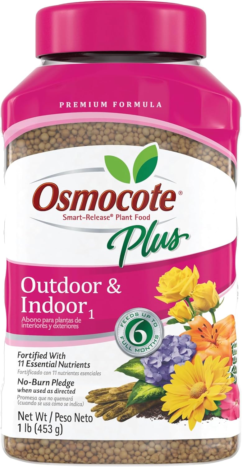 Osmocote Smart-Release Plant Food Plus Outdoor & Indoor, 1 lb. | Granular, Continuous Release Plant Fertilizer with 11 Essential Nutrients