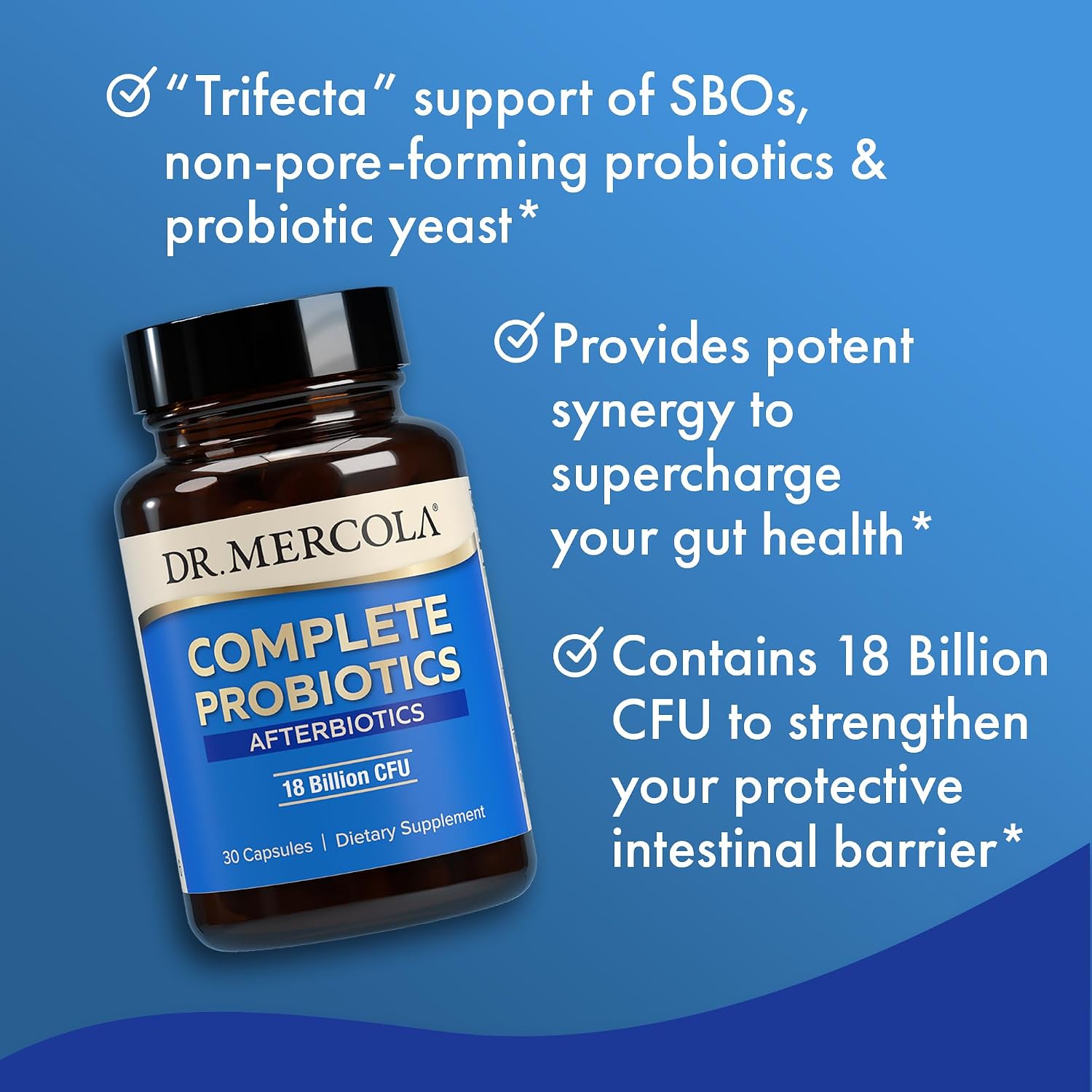 Dr. Mercola Complete Afterbiotics, 18B CFU, 30 Capsules (30 Servings)