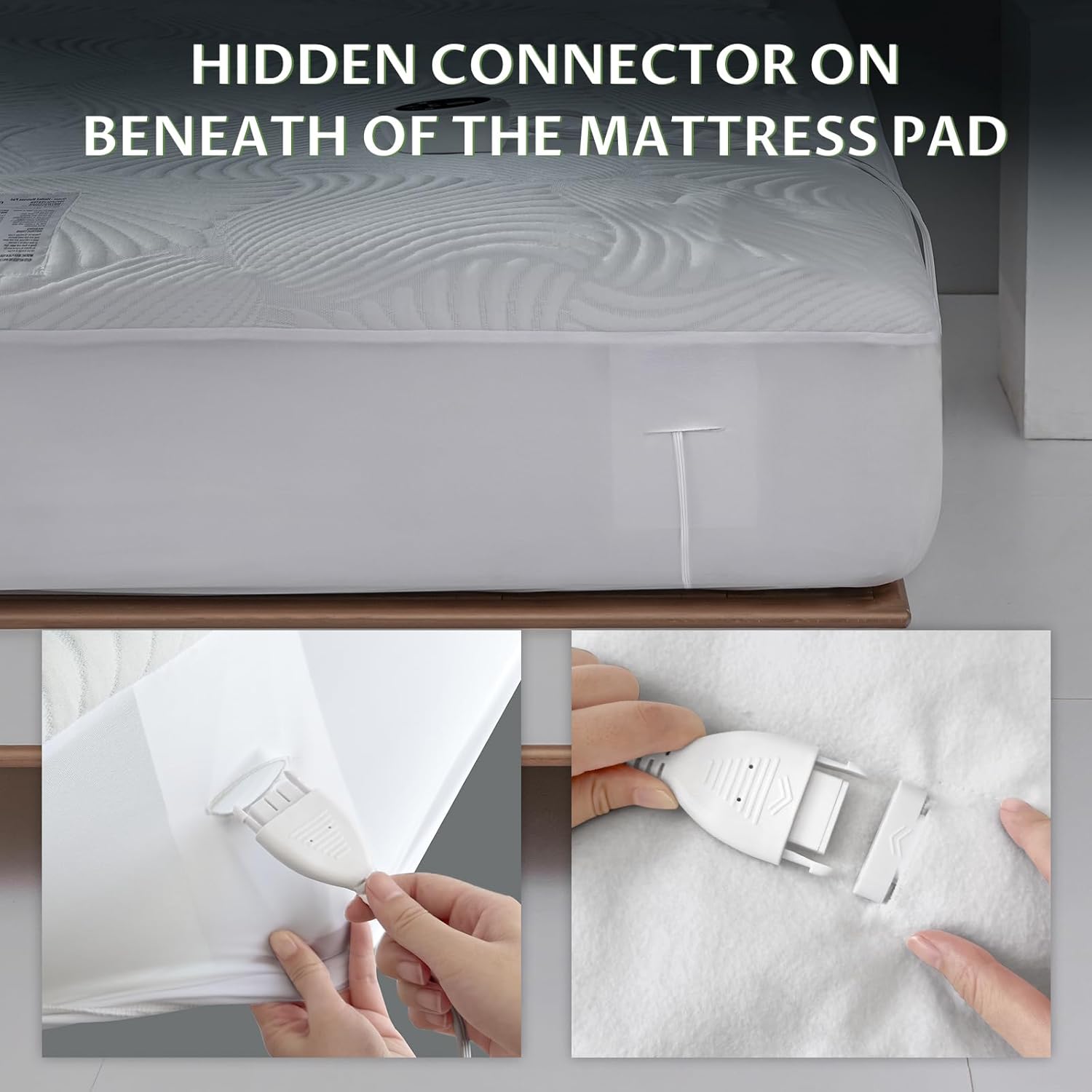 Heated Mattress Pad King, 3D Air Fabric, Preheat & Memory for Cold Winter