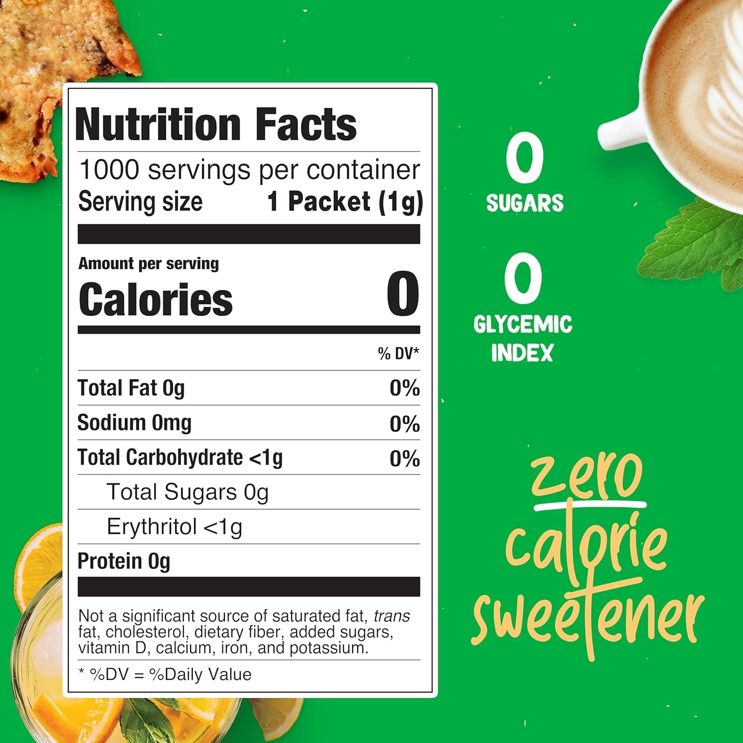 Pyure Organic Stevia Packets | Zero Calorie Sweetener For Coffee, 40 Count | Zero calorie organic stevia packets for coffee, tea, baking, keto, paleo, diabetic diets, lunchboxes, travel, and office