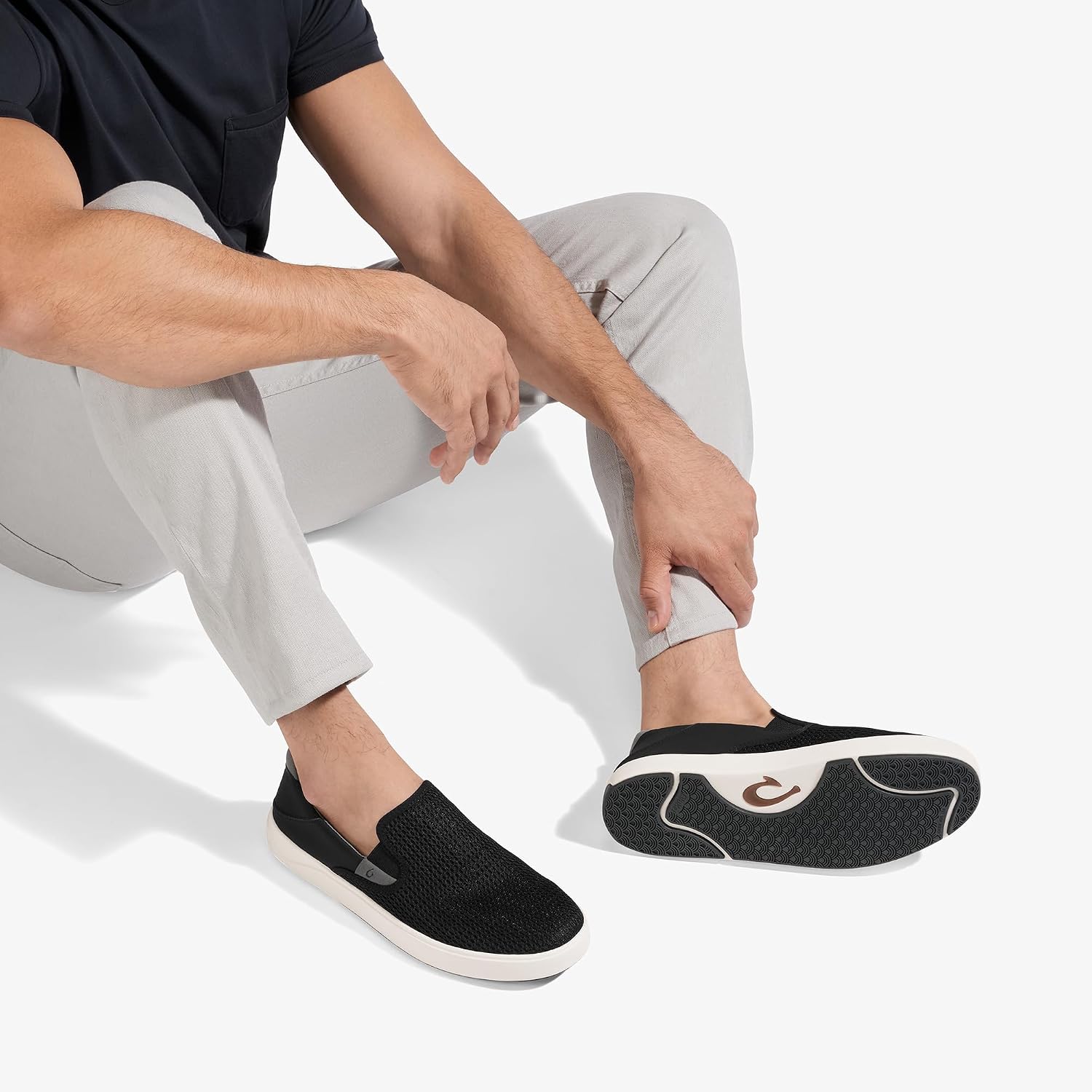 OluKai Lae'ahi Men's Slip On Shoes, Breathable Everyday Sneaker
