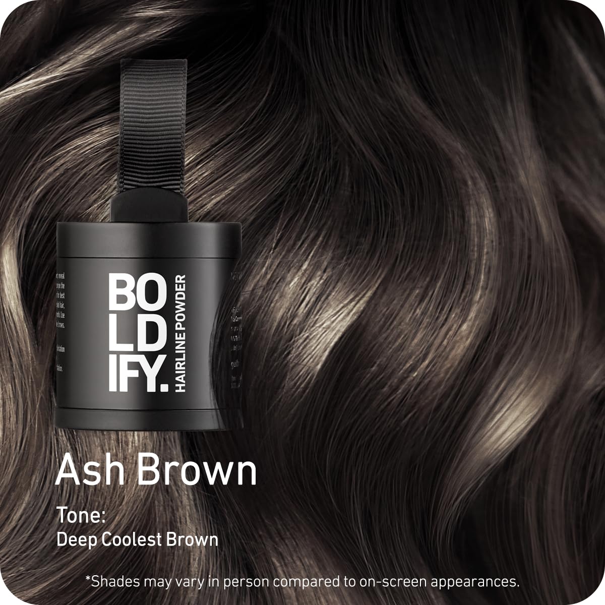 Boldify Hairline Powder, Root Touch Up Hair Color Dark Brown 4g