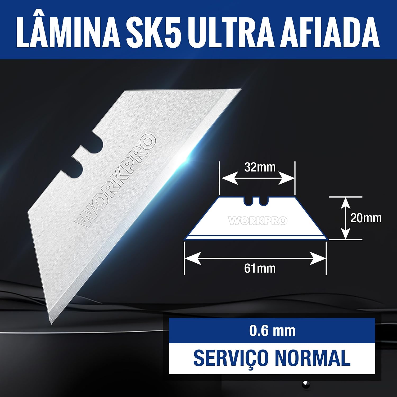 WORKPRO Utility Knife Blades, 100-Pack SK5 Steel Blades with Dispenser | Premium Steel Standard Blades for Box Cutter, Ideal for Cardboard, Leather, Carpet, Rope, Soft Metal, Pipe, etc