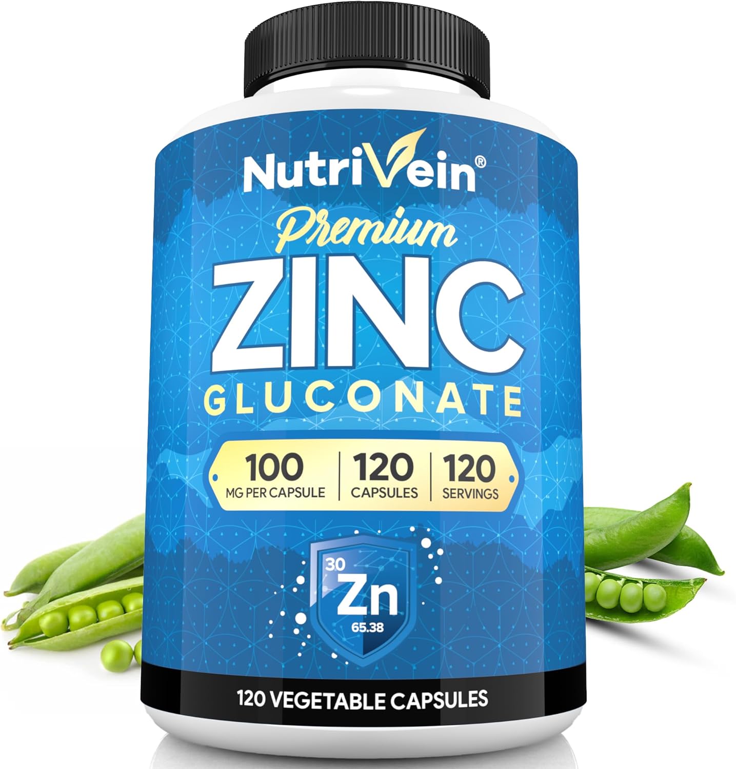 Nutrivein Zinc Picolinate 100 mg Supplement - 120 Capsules, High Absorption
