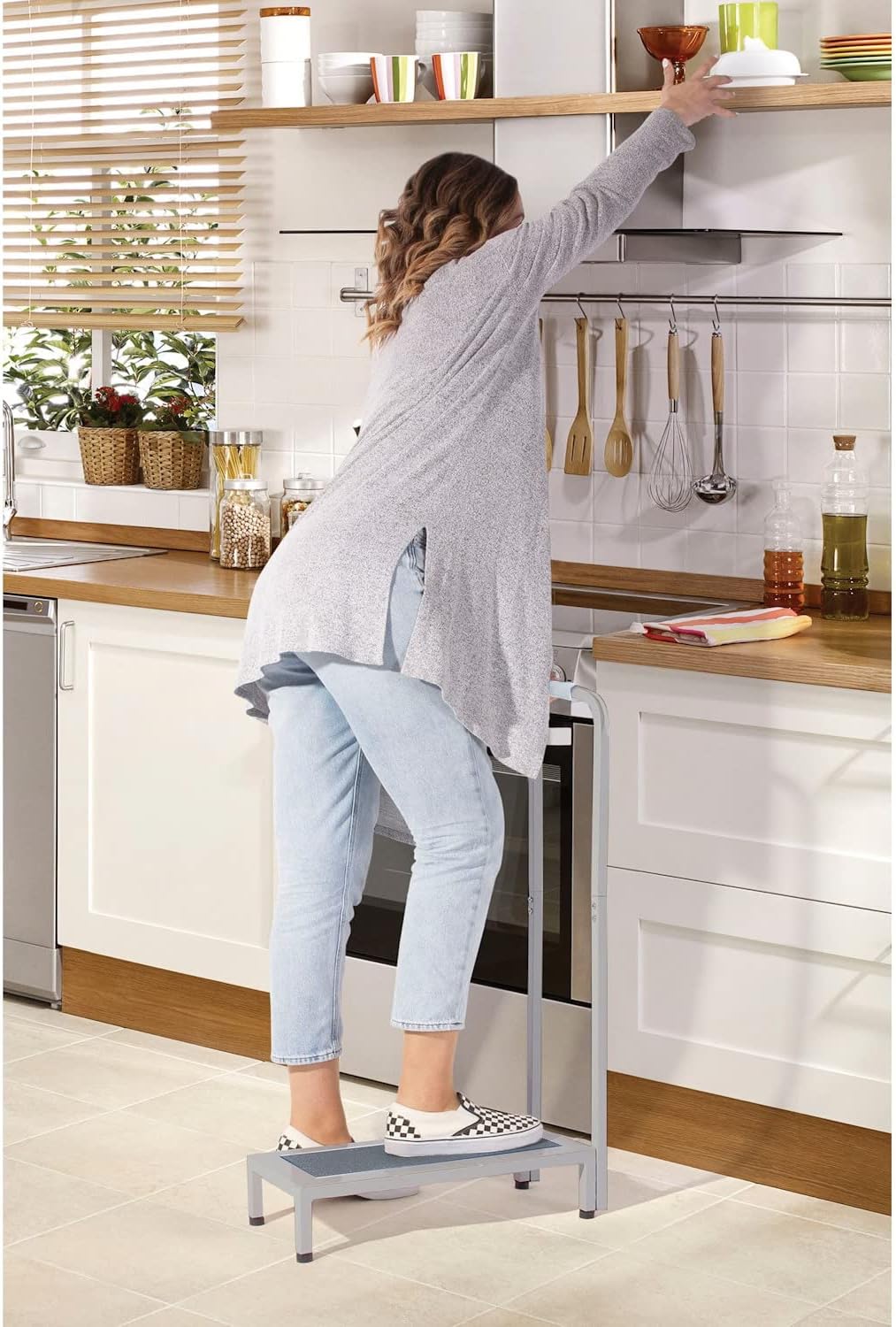 Bath Step with Handle Non Slip Surface Sturdy Aid Bathroom