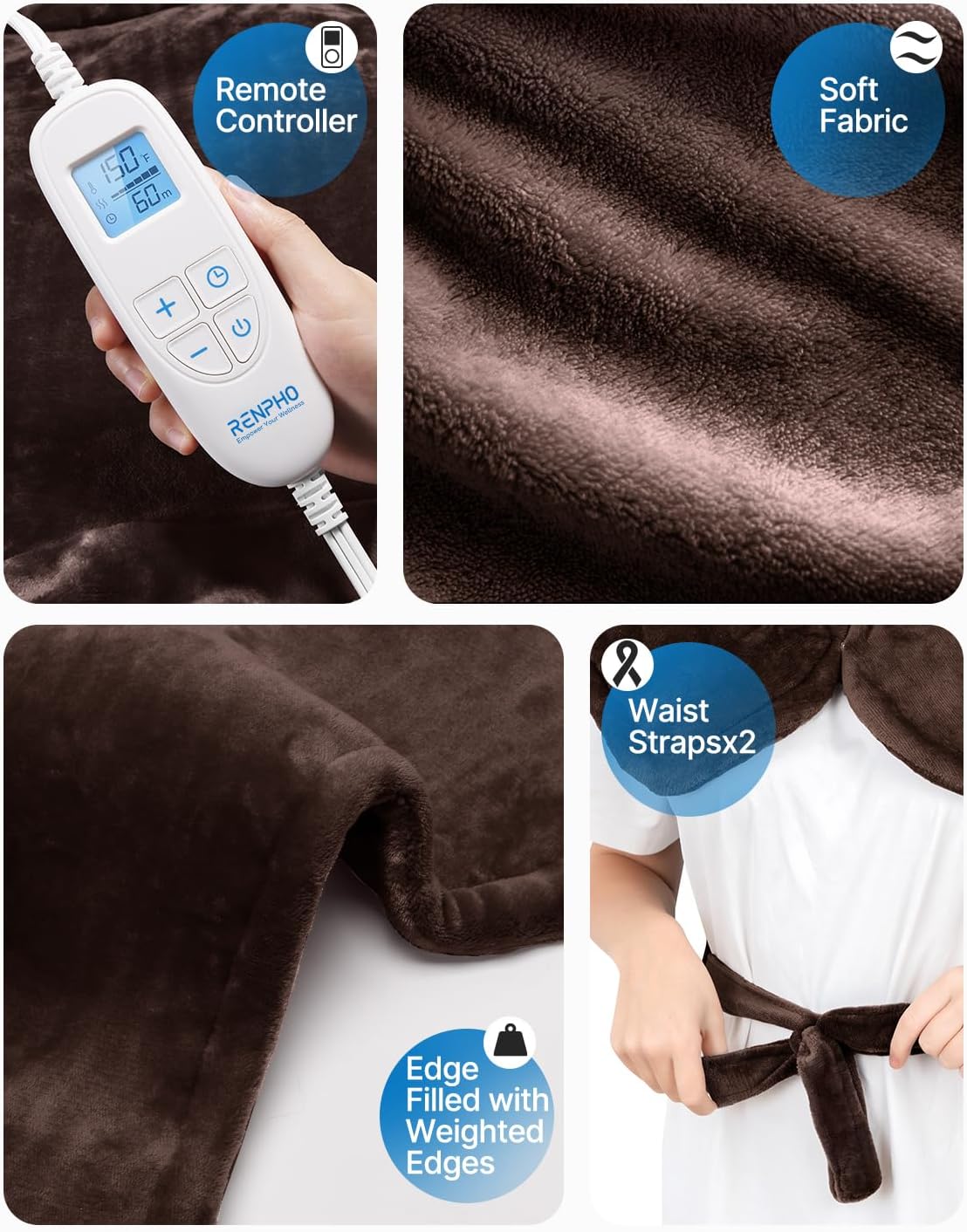 RENPHO Heating Pad for Back, Gift for Women & Men, FSA Eligible HSA