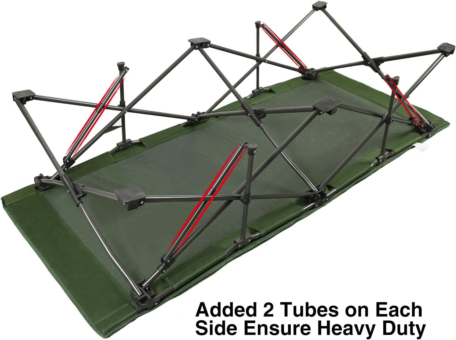 REDCAMP Oversized Camping Cots for Adults 500lbs, 33.5'' Extra Wide Tall Sleeping Cots Heavy Duty, XL Cots Portable for Outdoor Indoor Office