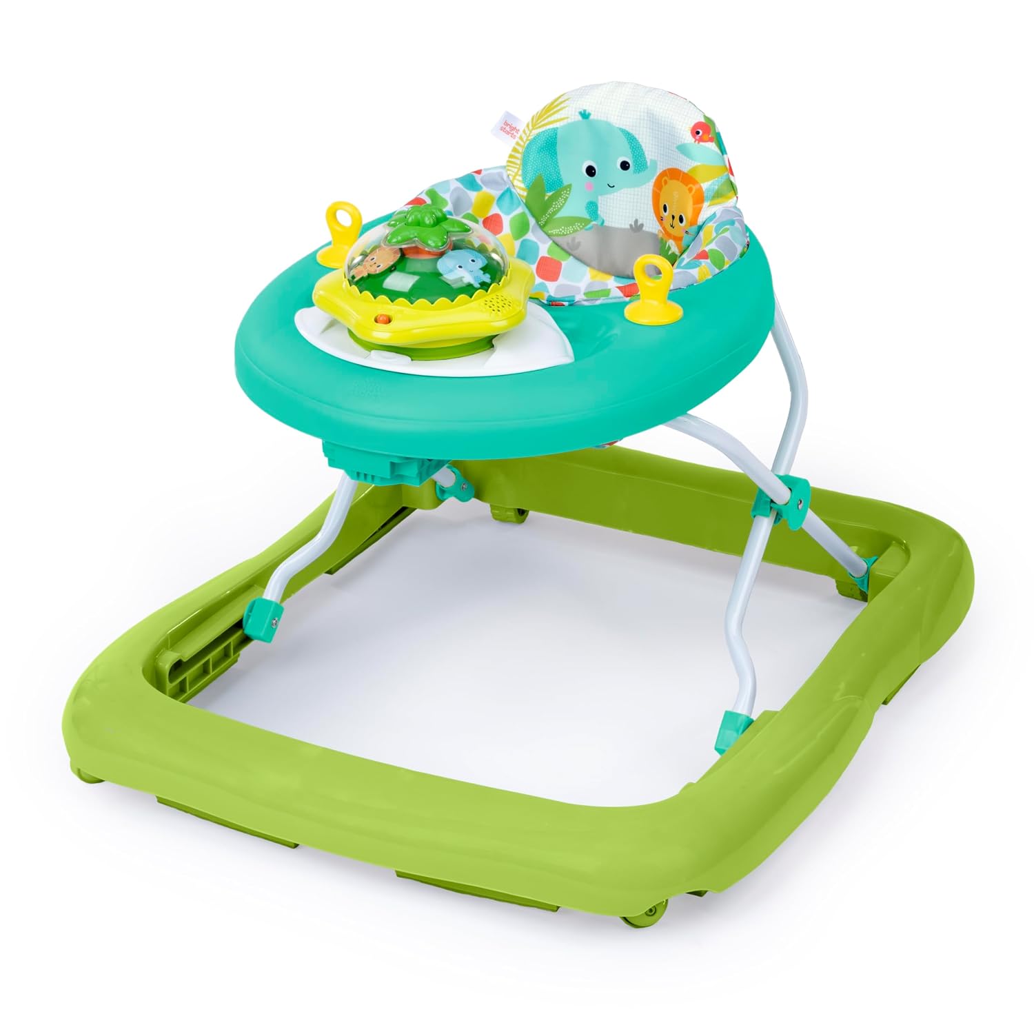 Bright Starts JuneBerry Walk-A-Bout Baby Walker and Entertainer, with Easy Fold Frame for Storage, Ages 6 Months +