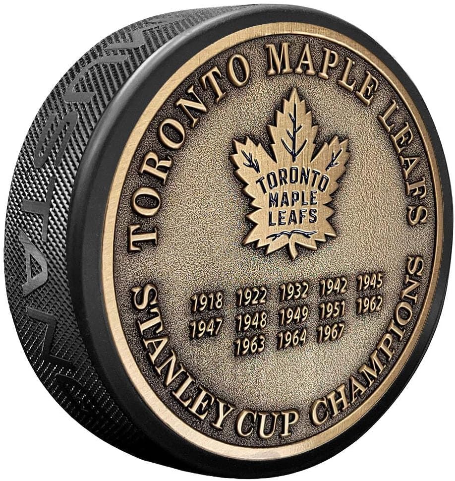 Sports Decor Stanley Cup Years Gold Medallion Puck