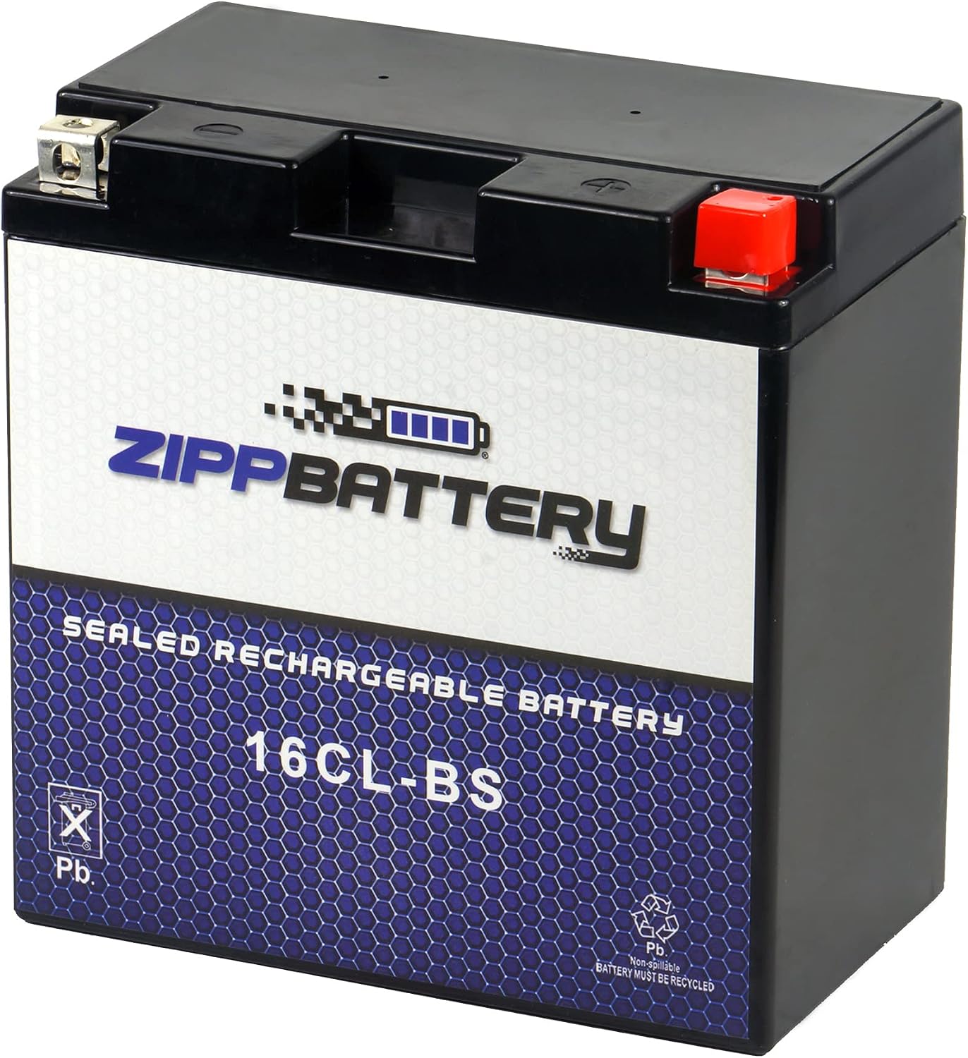 ZIPPBATTERY YTX30L-BS 12V 385 CCA AGM – Maintenance-Free 30Ah Battery for Harley, ATV, UTV, Jet Ski – T3 Nut & Bolt Terminal – Fits Harley Road King, Polaris Sportsman 850, Can-Am Outlander