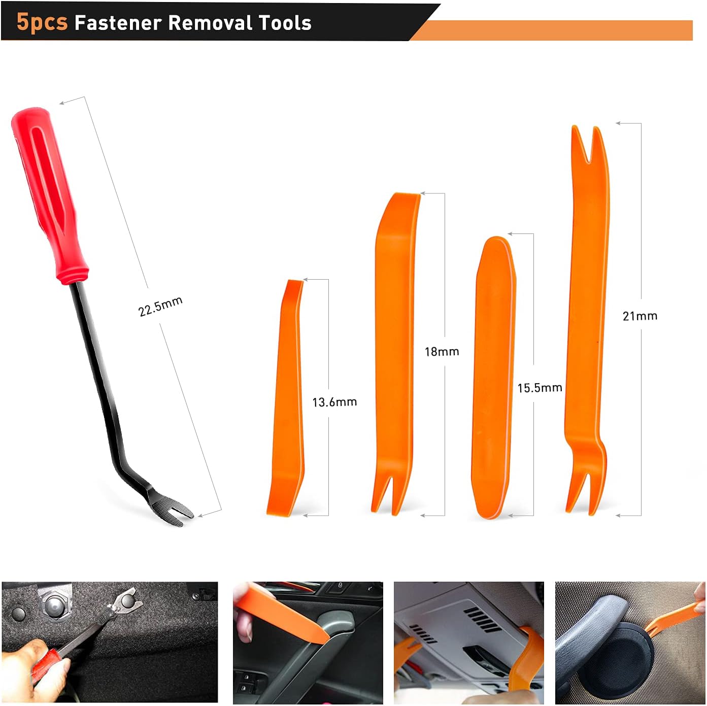 GOOACC 146PCS Nylon Bumper Shield Retainer & Double End Xmas Tree Retainers Clips Universal Auto Body Shield Retainer Fastener Clip Assortment- Bonus Fastener Remover