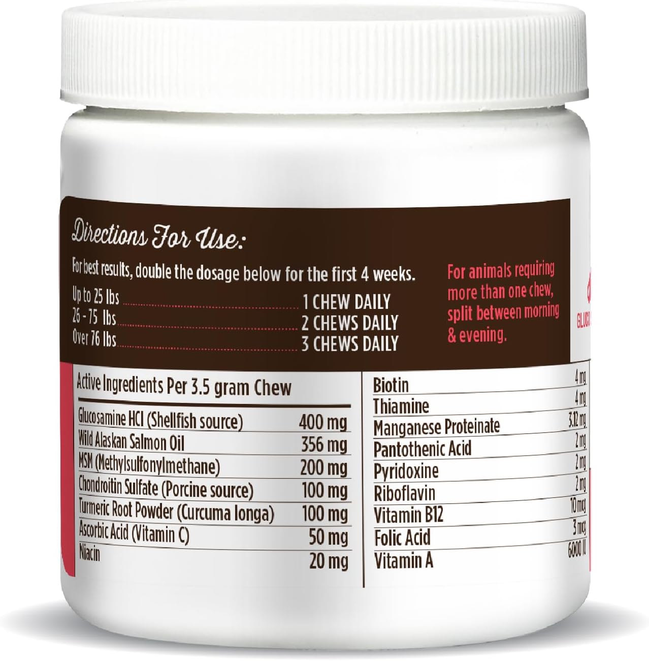 Dr. Joseph's VetPro Complete Multivitamin Dog Supplement, 120 Count (Large Dog 60 Day Supply), 5in1 Chew with Vitamins, Enzymes & Nutrients