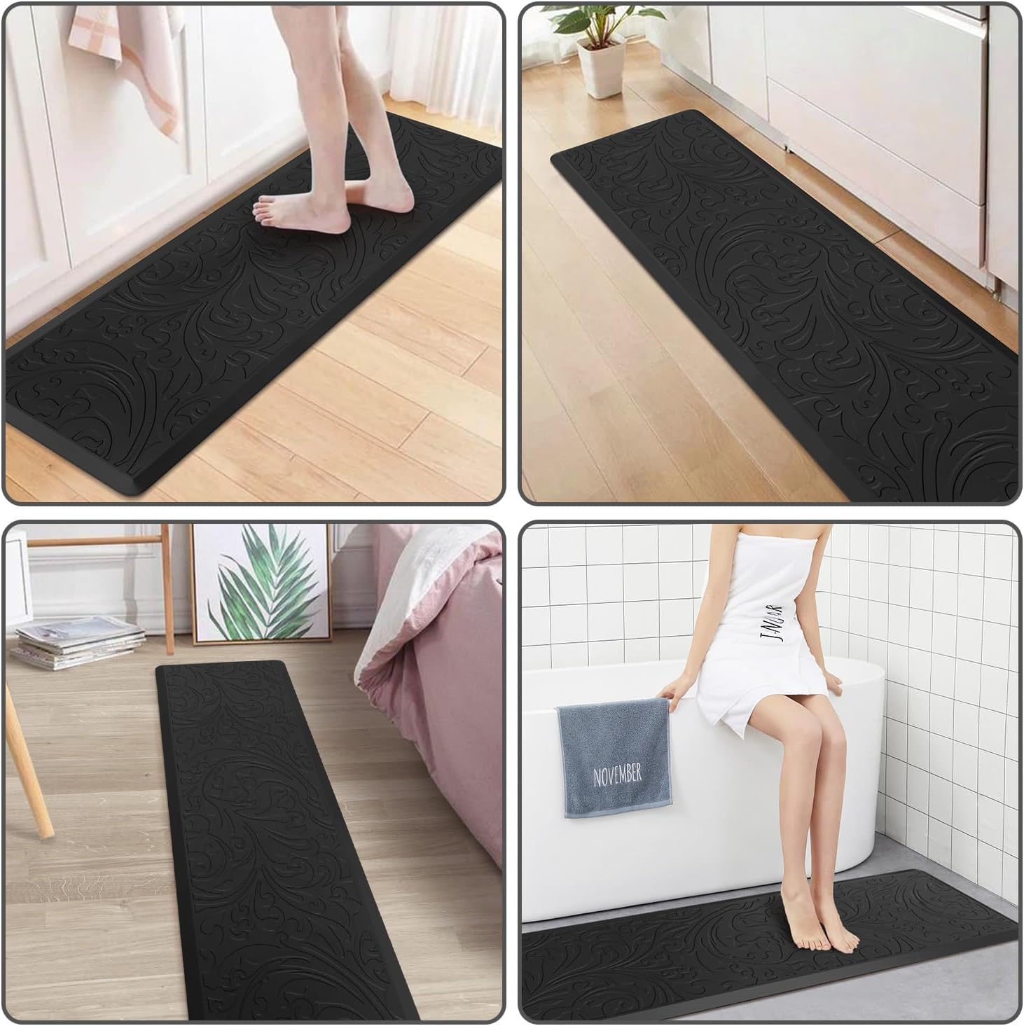 Kitchen Mat Cushioned Anti-Fatigue Comfort Standing Mat Rug for Home,Office