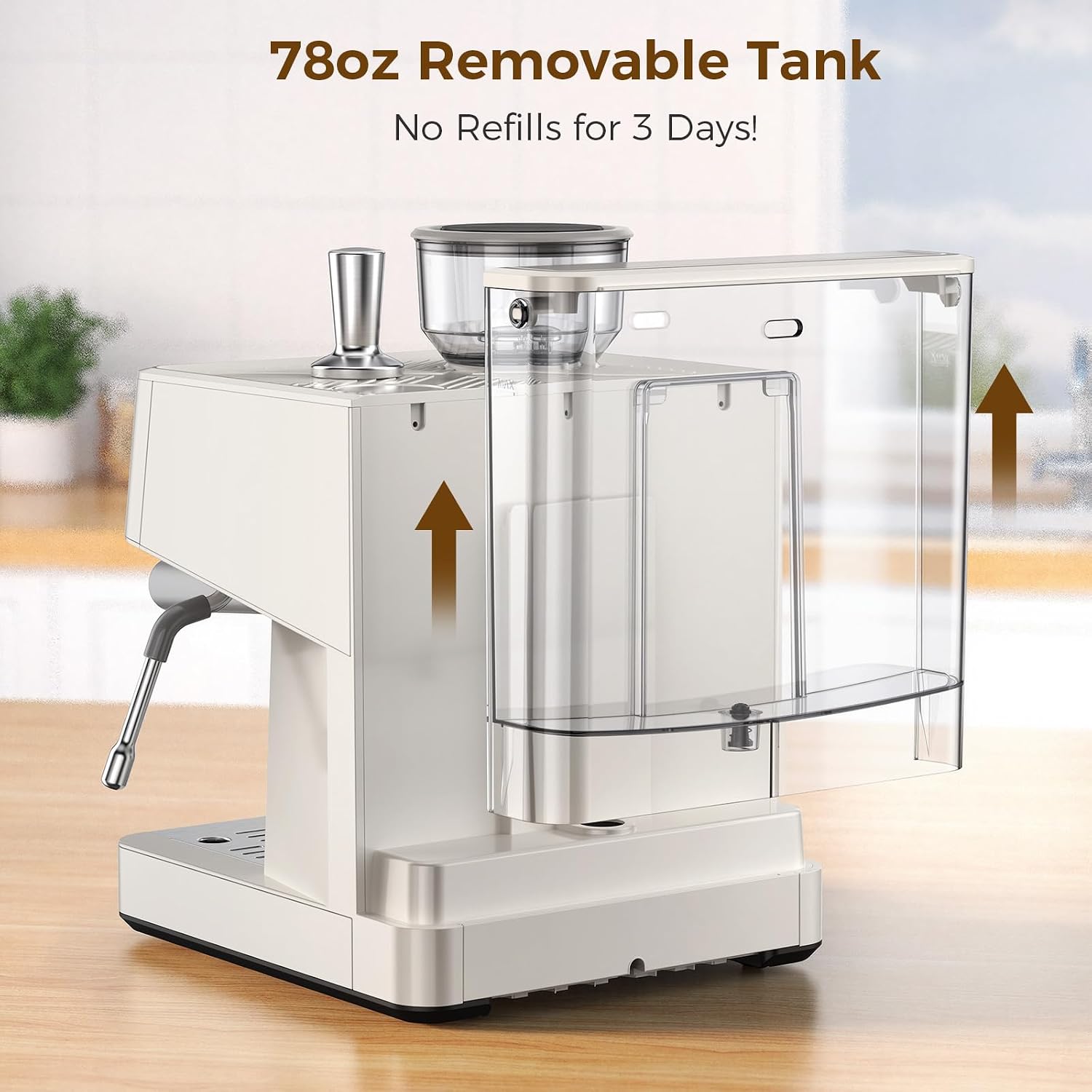 COWSAR 15-Bar Expresso Coffee Machines, Commercial Espresso Machine with Grinder