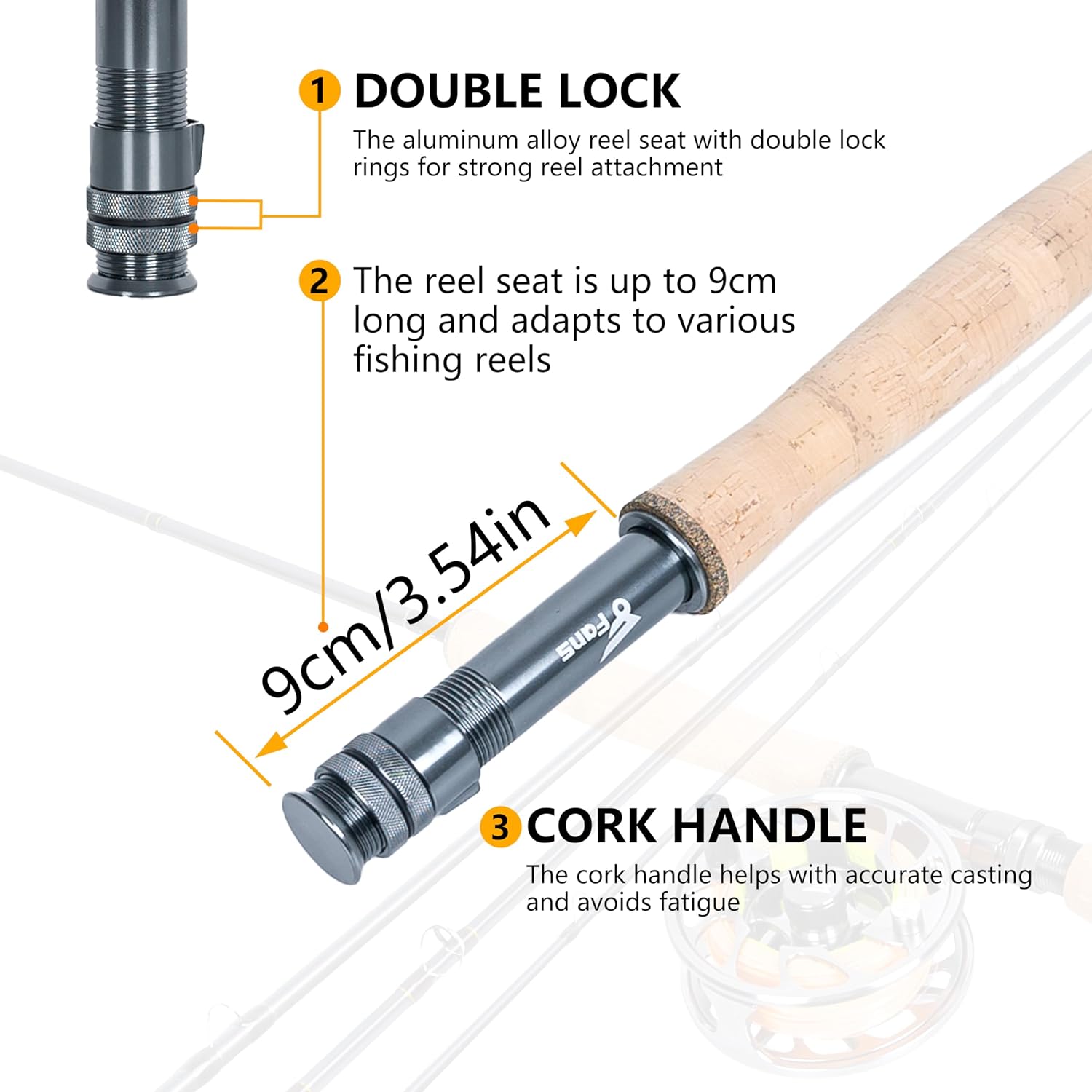 Fly Fishing Rod and Reel Combos with 4-Sections Portable Fly Rod and CNC-machined Aluminum Alloy Fly Reel,Fly Fishing Complete Starter Package