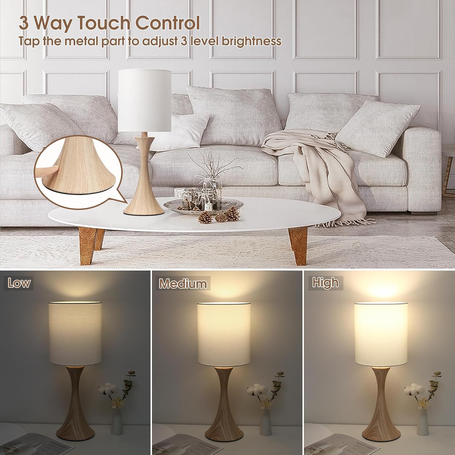 3 Way Touch Control Table Lamp