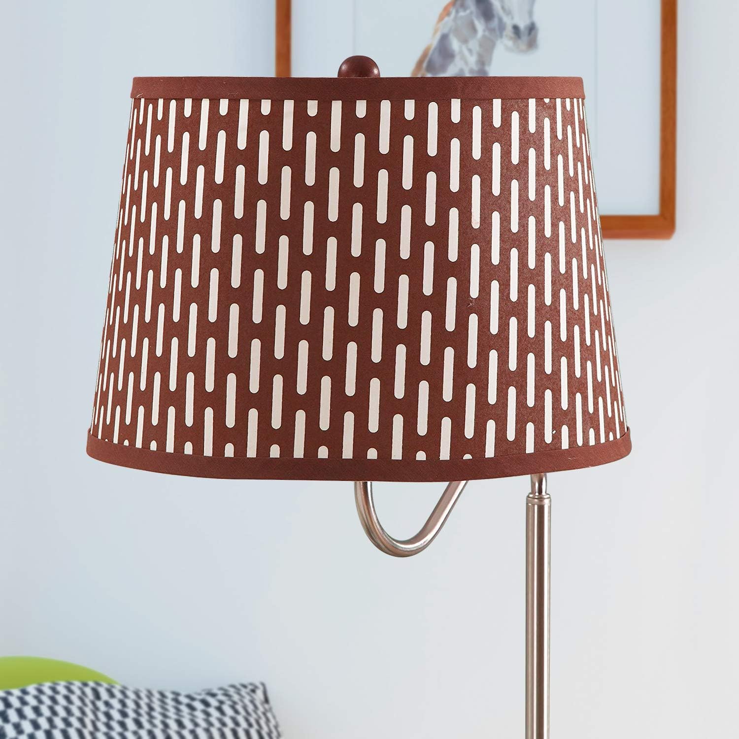 Brightech Madison Side Table with Lamp Combo with LED Bulb, Desk Lamp with USB Port, Bedside Reading Light, Modern End Table with Floor Lamp for Bedroom, Living Room, Office - Havana Brown