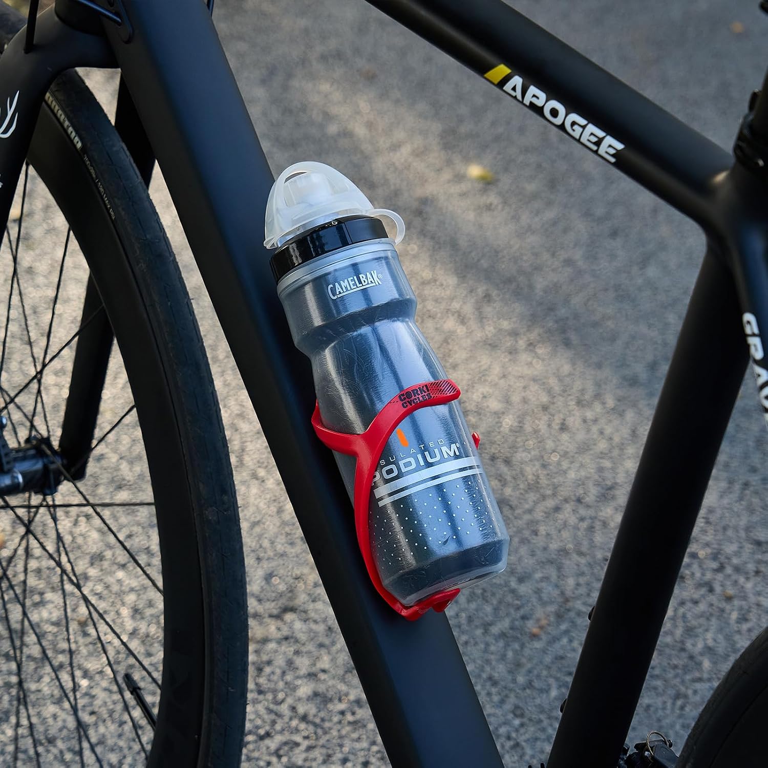 Corki Bike Water Bottle Holder, Bicycle Water Bottle Cage Black 2-Pack