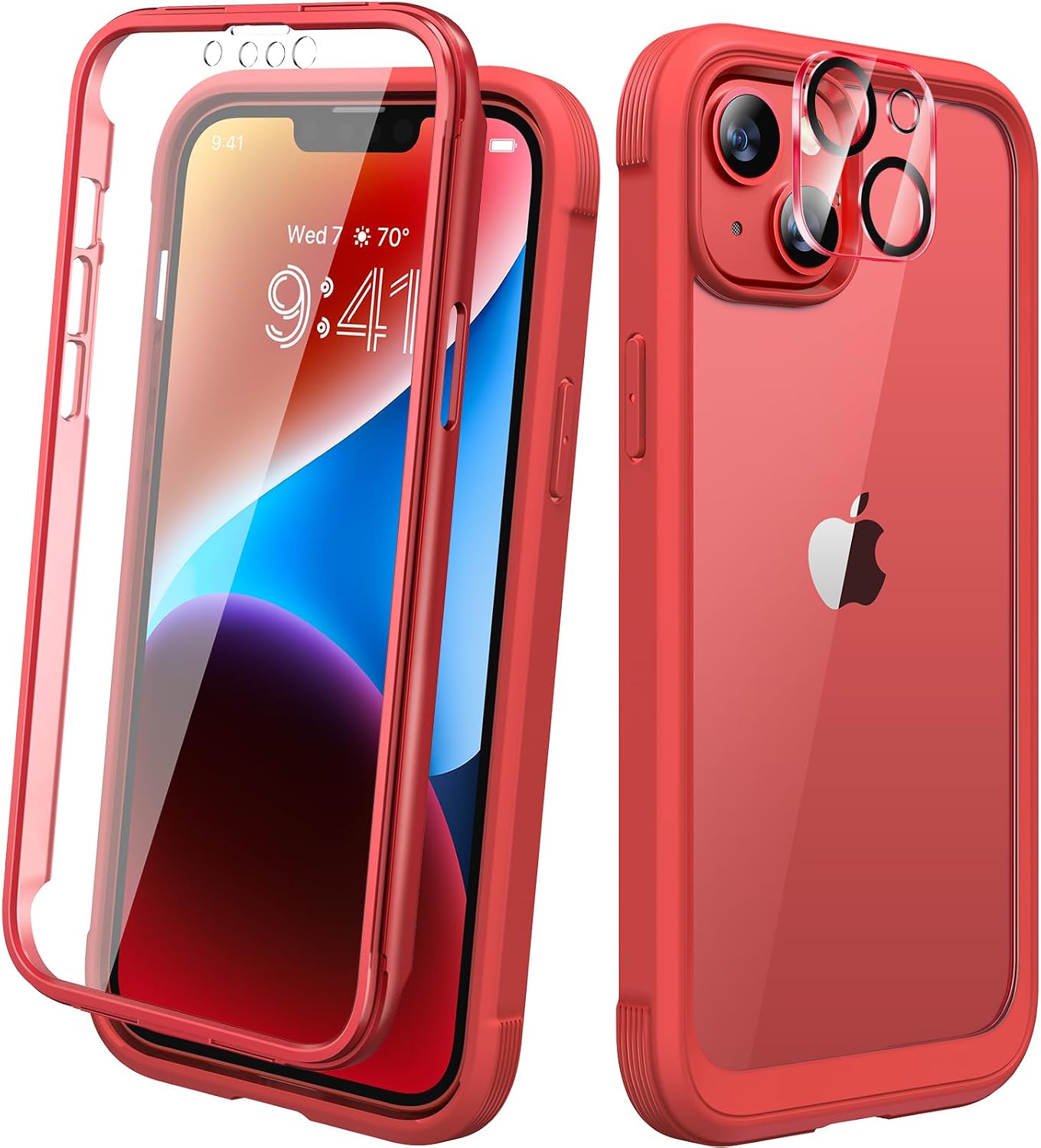 Diaclara Designed for iPhone 12 Mini Case, Full Body Rugged with Built-in Touch Sensitive Anti-Scratch Screen Protector