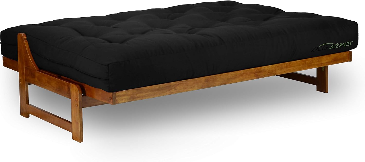 Nirvana Futons Plush, Comfortable 8-Inch Full Futon Mattress, Microfiber Fudge - Made in USA