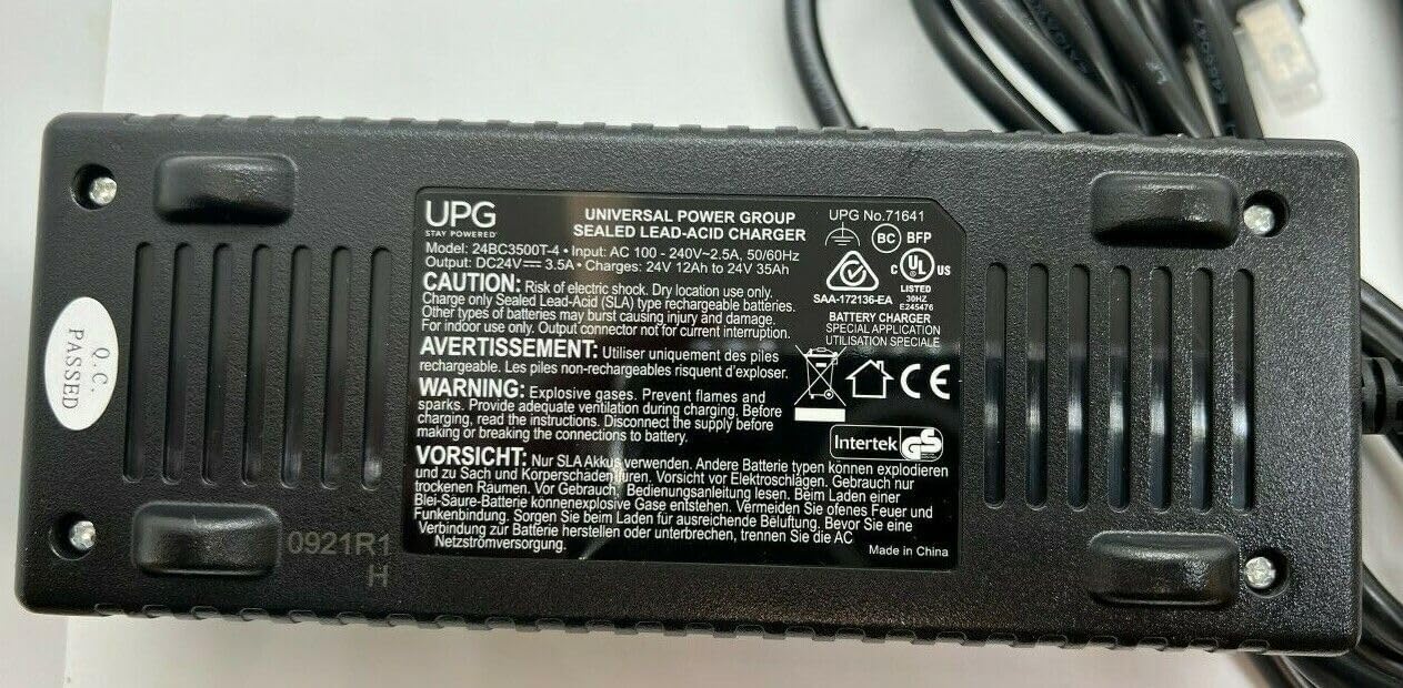 Pride Mobility Charger - 24 Volt 3.5 amp - Fits Gogo & Victory scooter - Fits Jazzy Power Chairs