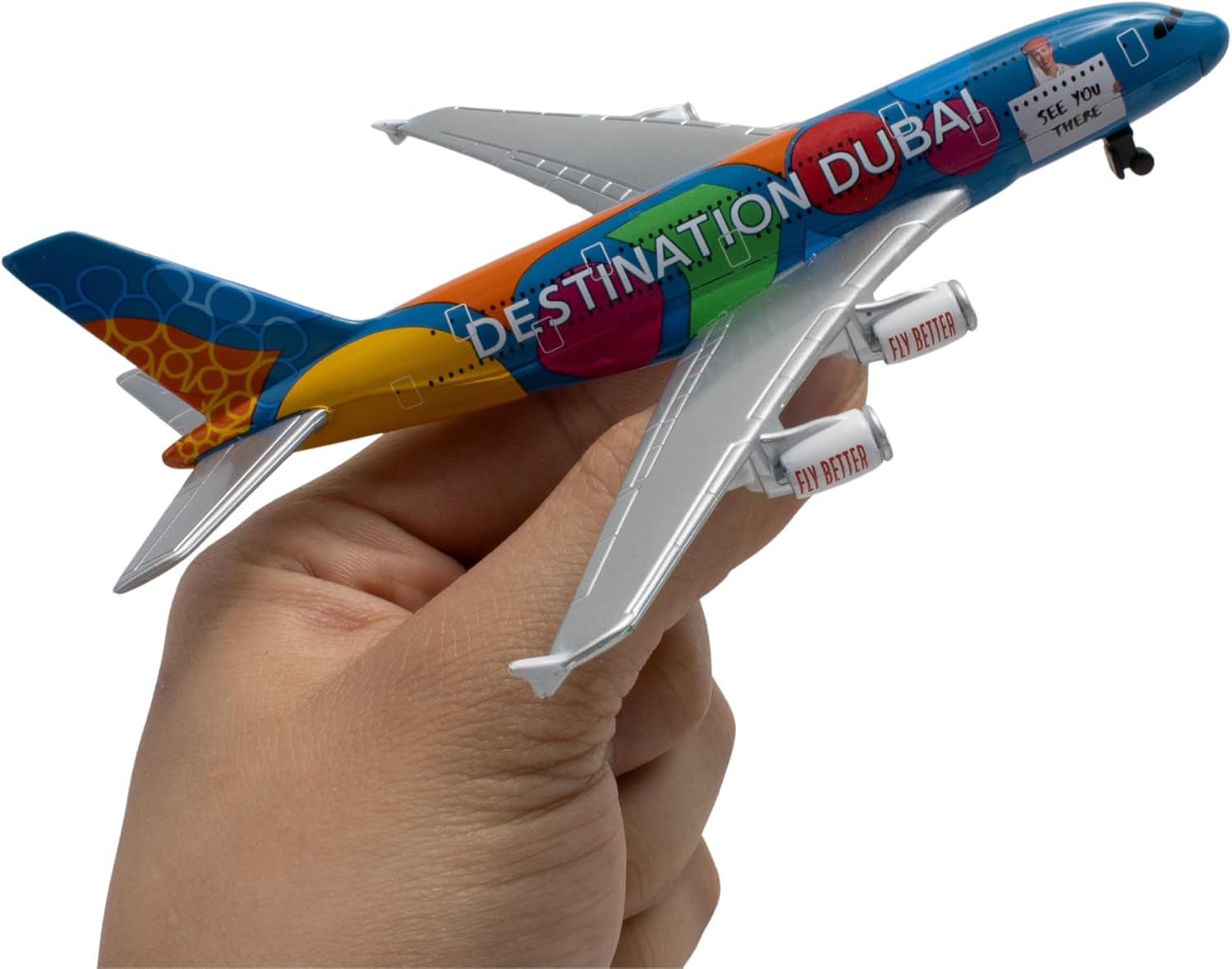 Daron Toy Airplane RT9904 – Emirates A380 – Die-Cast Metal Model Airplane Toy with Plastic Parts for Kids Ages 3+
