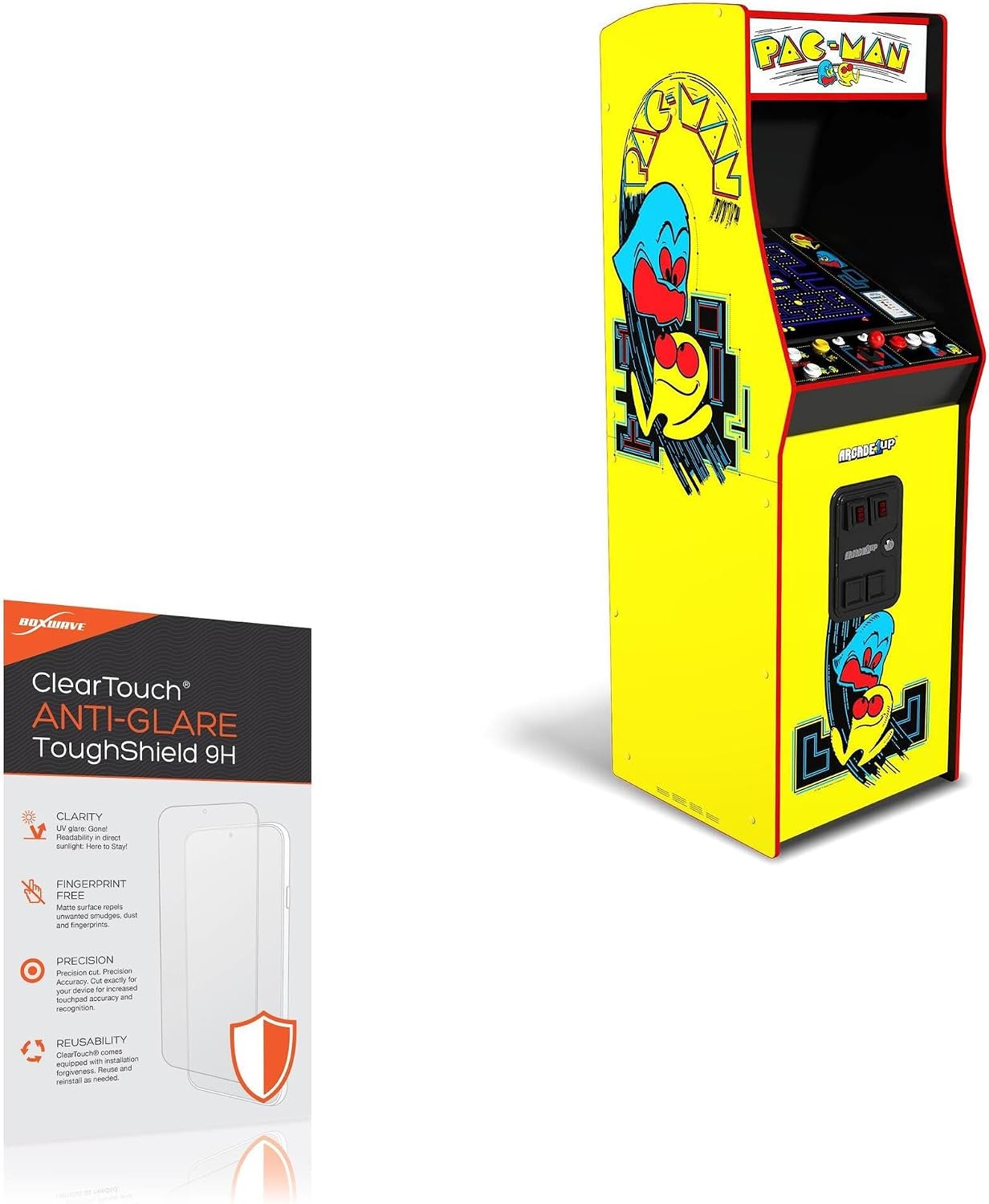 BoxWave Screen Protector Compatible with Arcade1Up PAC-Man XL - ClearTouch Anti-Glare ToughShield 9H (2-Pack)