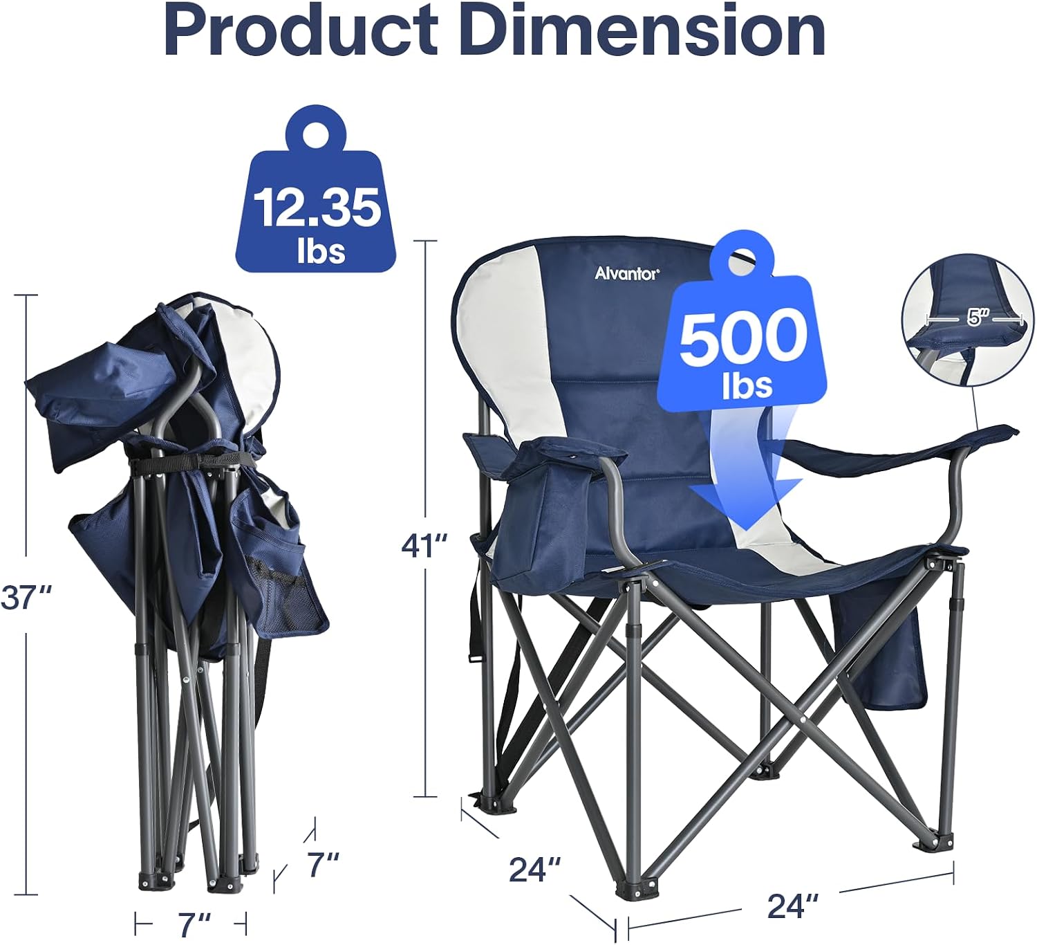 Alvantor® Camping Chair, Full Mesh Folding Beach Chair Breathable High Back Portable Lawn Chair for Outdoor, Armrest, Cup Holder, Easy Use Seat for Travel, Fishing, Pinic, Sports Event, 24"x31"x38"