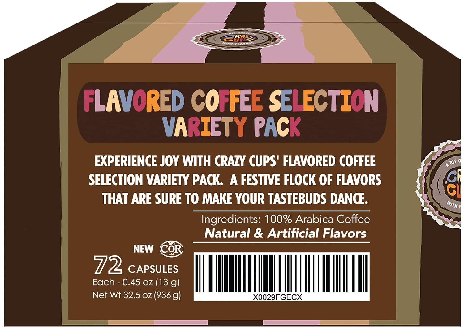 Crazy Cups Seasonal Premium Hot Chocolate Single Serve Cups for Keurig K Cup Brewers Variety Pack Sampler, 40 Count