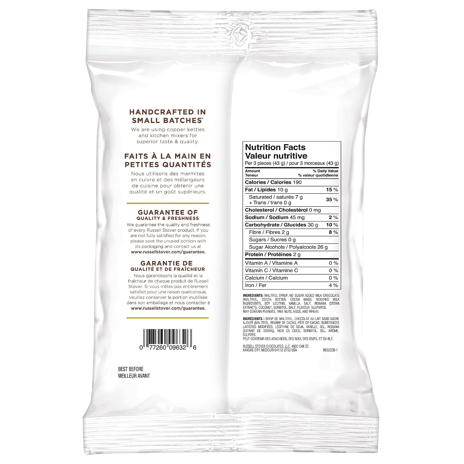 Russell Stover Sugar Free Dark Chocolate Medallions, 3 oz. Bag (270215)
