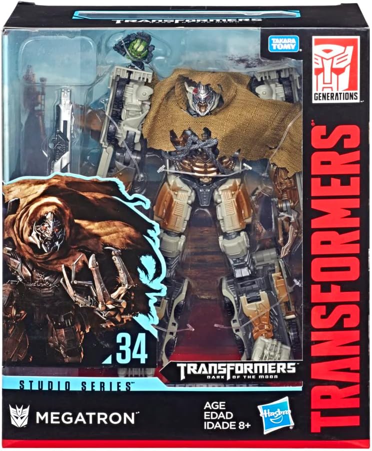 Transformers Toys Studio Series 34 Leader Class Dark of The Moon Movie Megatron with Igor Action Figure - Kids Ages 8 and Up, 8.5-inch