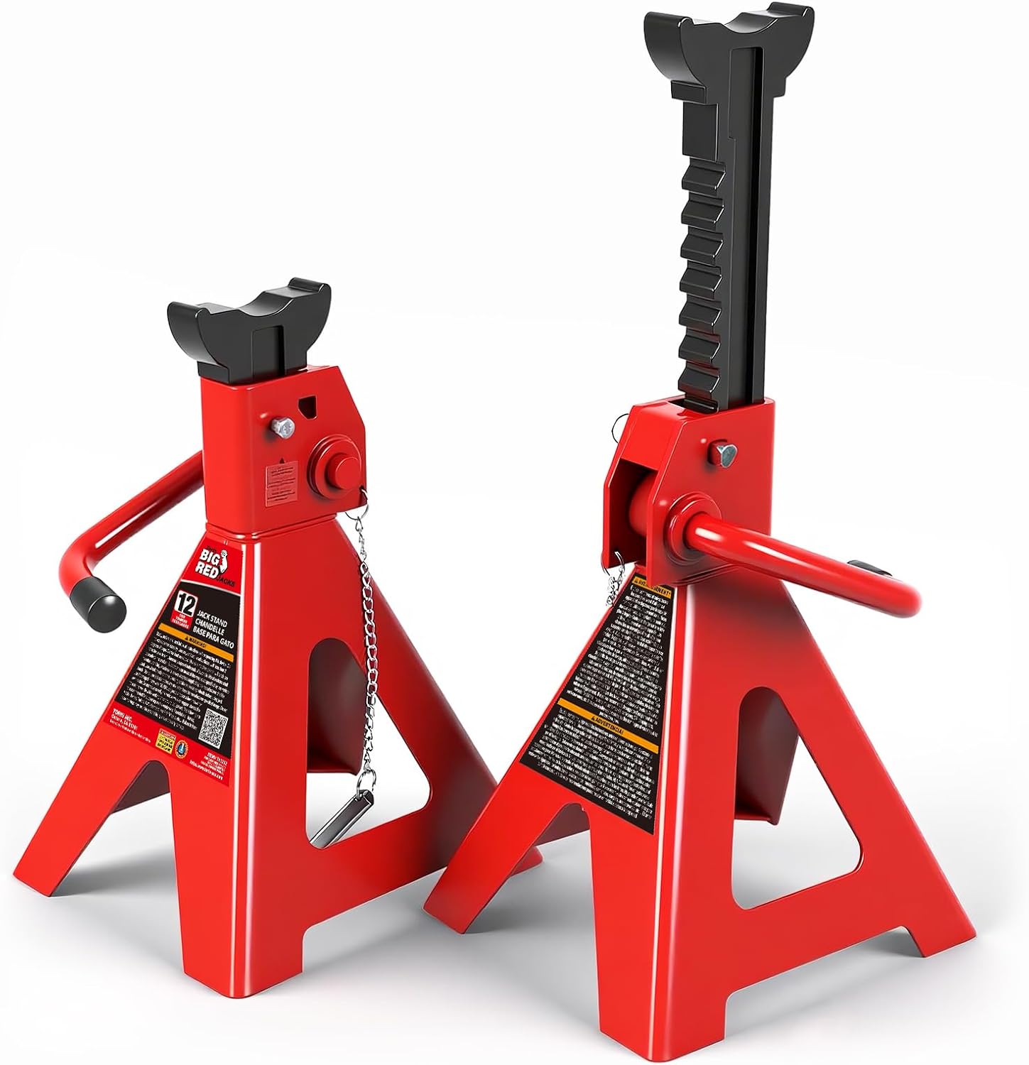 BIG RED Torin Hydraulic Trolley Floor Jack Combo with 2 Jack Stands, 2 Ton Capacity (T82001)