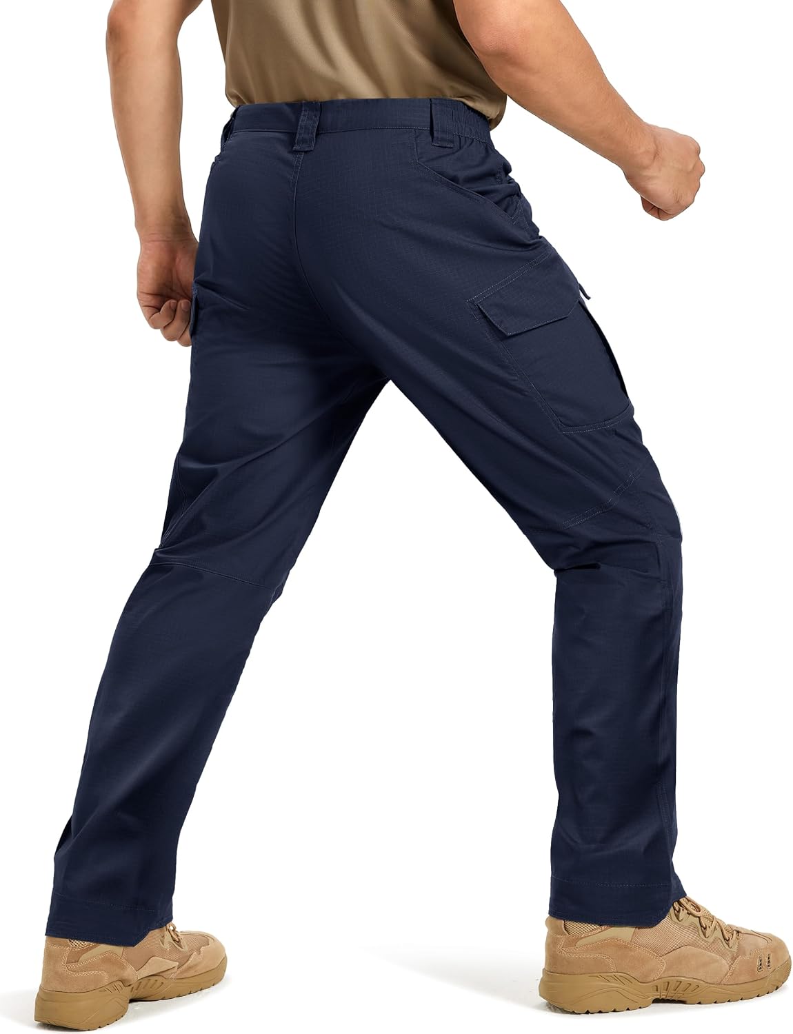 TACVASEN Men's Tactical Pants Waterproof Hiking Work Pants for Men Construction Stretch Cargo Trousers 9 Pockets