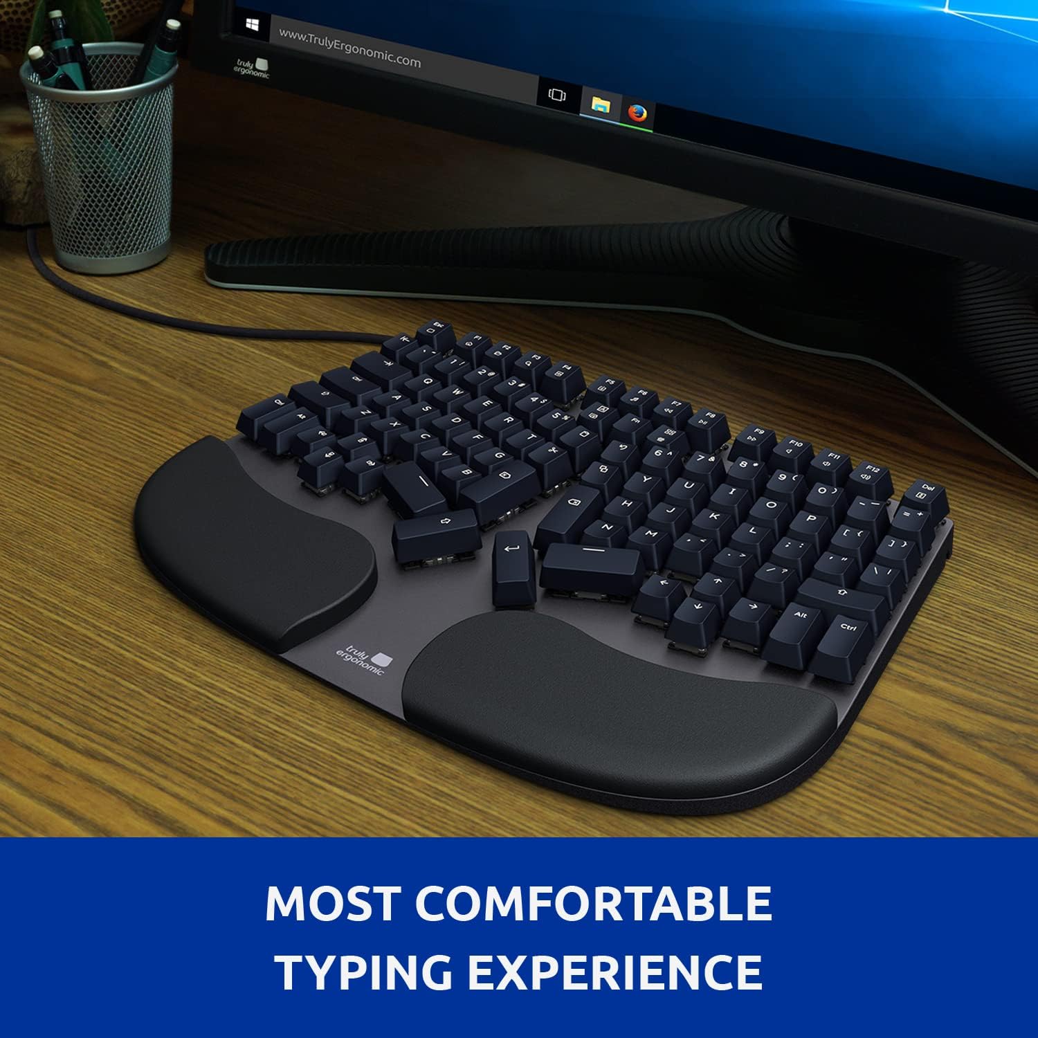 Cleave Split Ergonomic Mechanical Keyboard – All-Day Comfort, Boosts Productivity, Natural Typing Posture, Tactile Optical Switches
