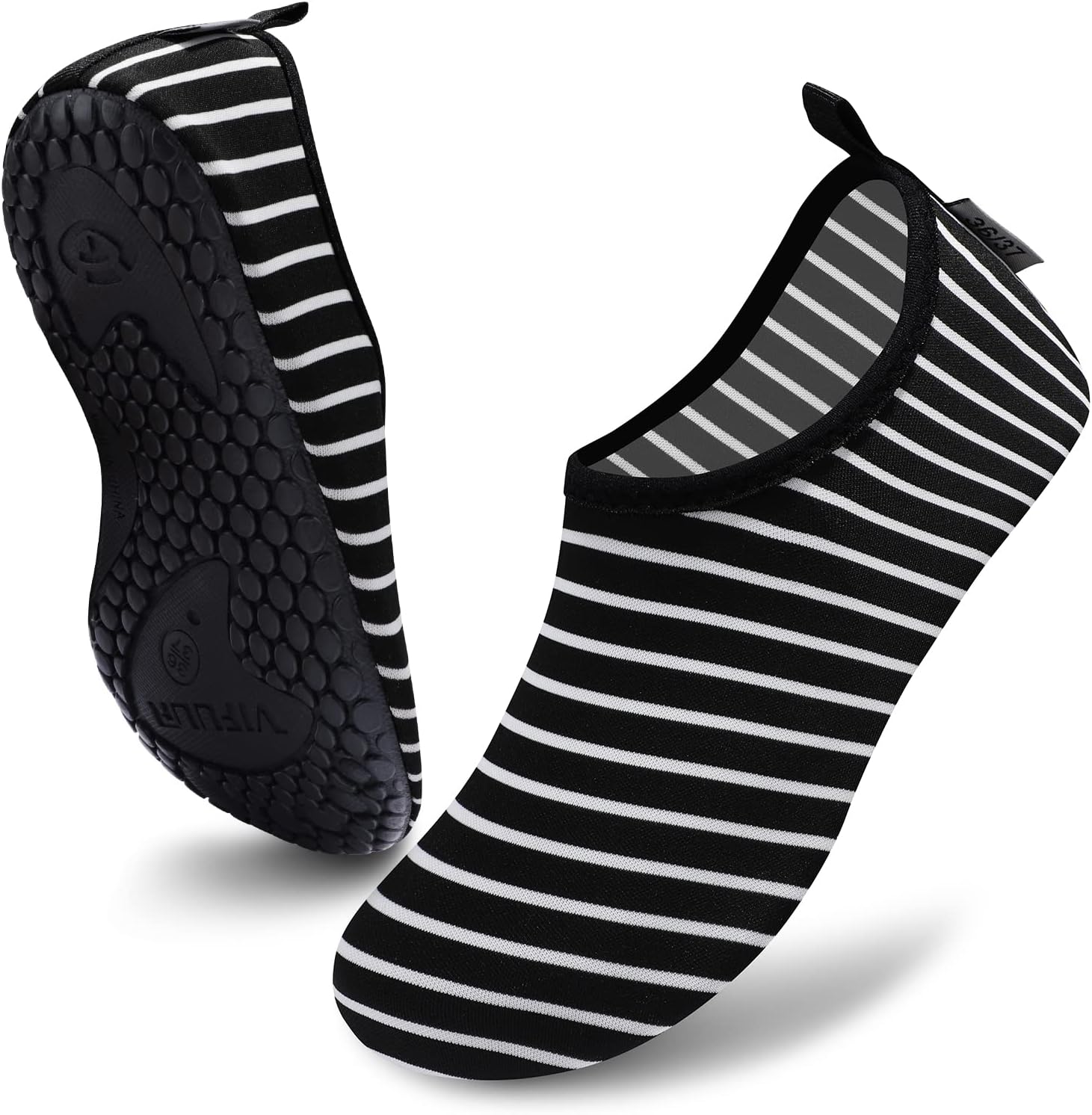 VIFUUR Water Shoes for Men Women Barefoot Quick Dry Aqua Socks Slip On | Lightweight, Breathable Upper, Flexible Sole, Drainage Design, Easy Slip-On Fit for Water Activities