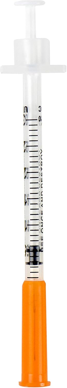 Brandzig U-100 Pet Insulin Syringes 29G 3/10cc, 1/2" 100-Pack