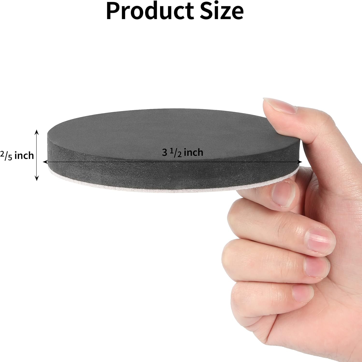 Yelanon Felt Furniture Sliders 20 Pcs 3.5" Round for Hardwood & Tile
