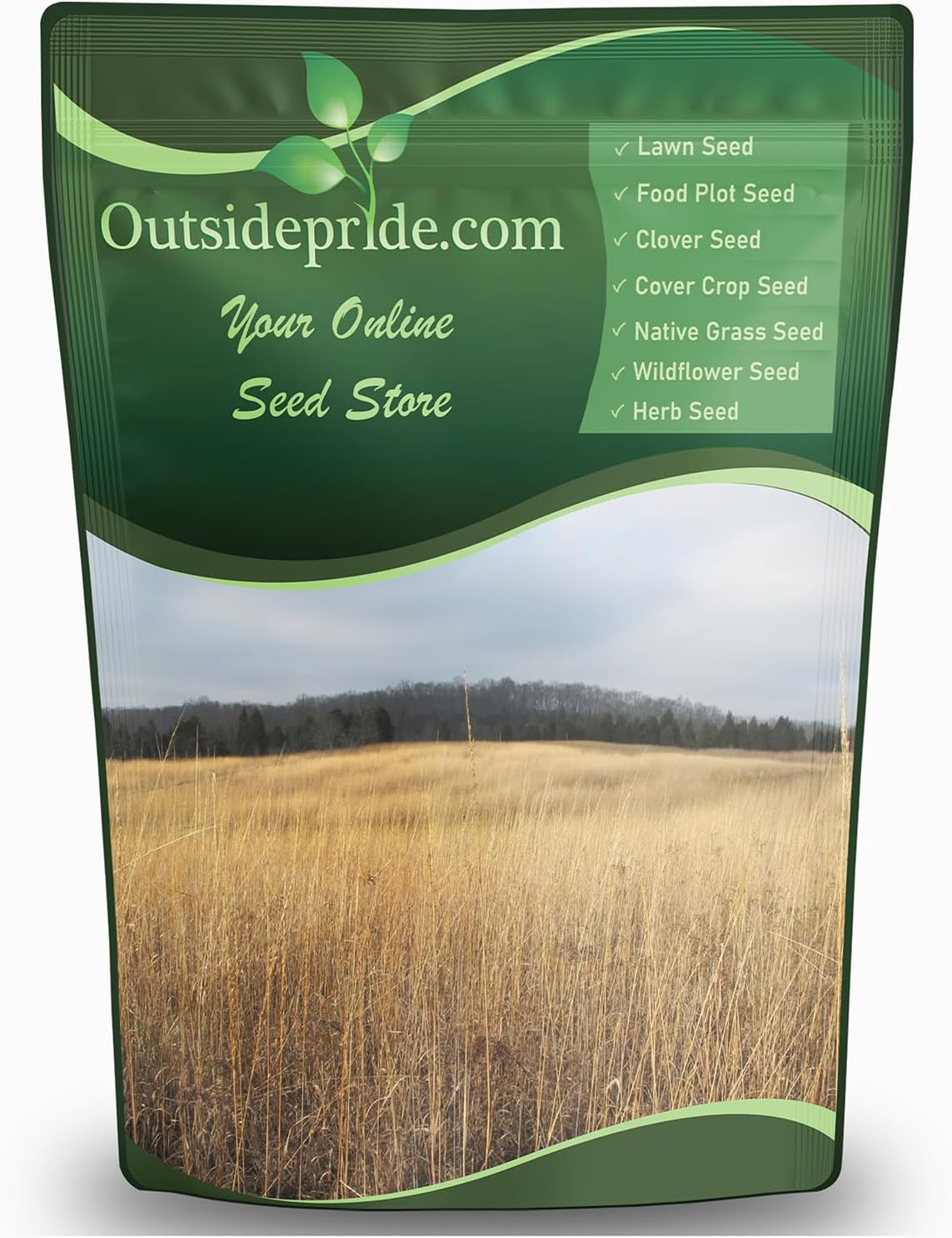Outsidepride Indian Native Grass Seed - 1 lb. Perennial, Low Maintenance, Drought-Tolerant Prairie Grass Seed for Wildlife Habitat, Livestock Forage, Ornamental Landscaping & Erosion Control