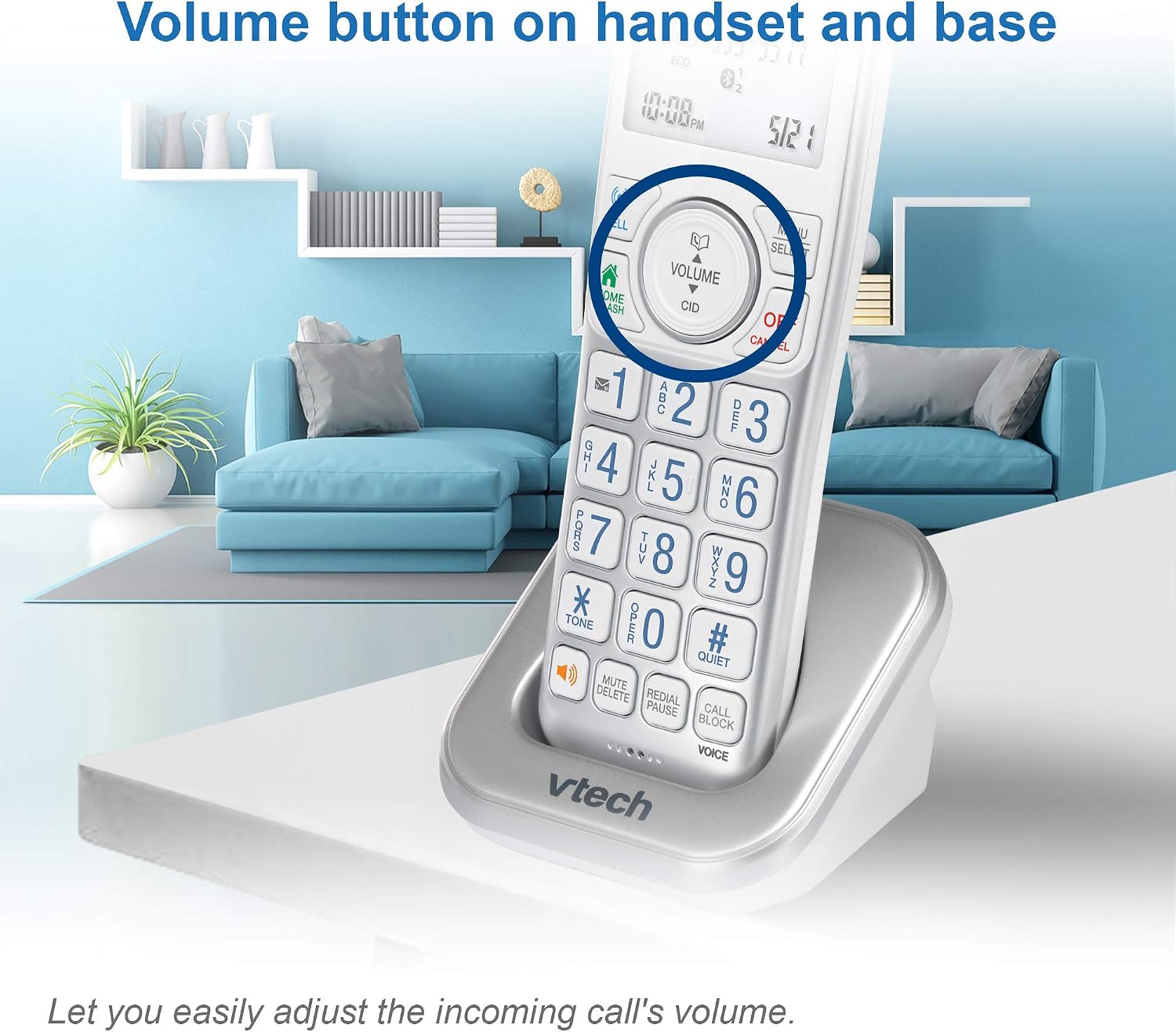 VTech VS112-27 2 Handset Cordless Phone with Answering Machine, Call Blocking, Caller ID, Intercom and Connect to Cell