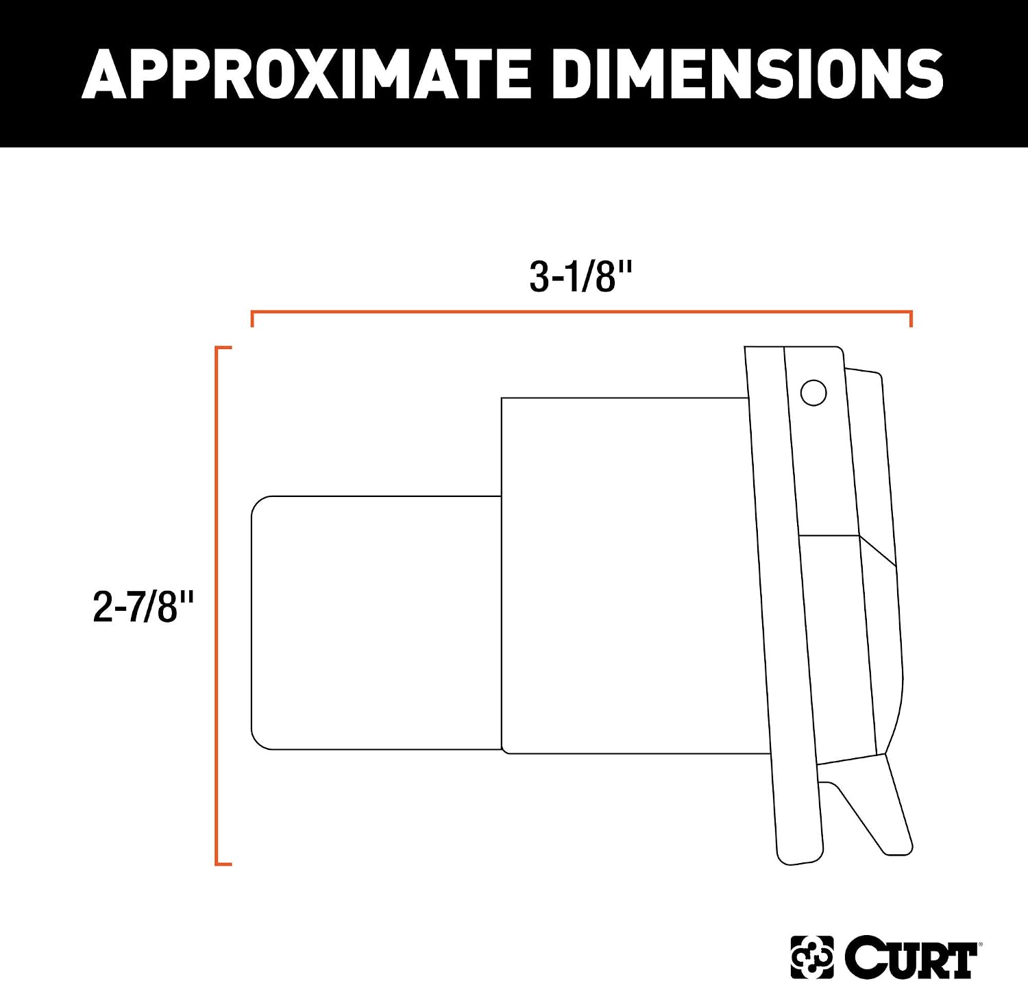 CURT 55415 Replacement 7-Way RV Blade OEM USCAR Socket