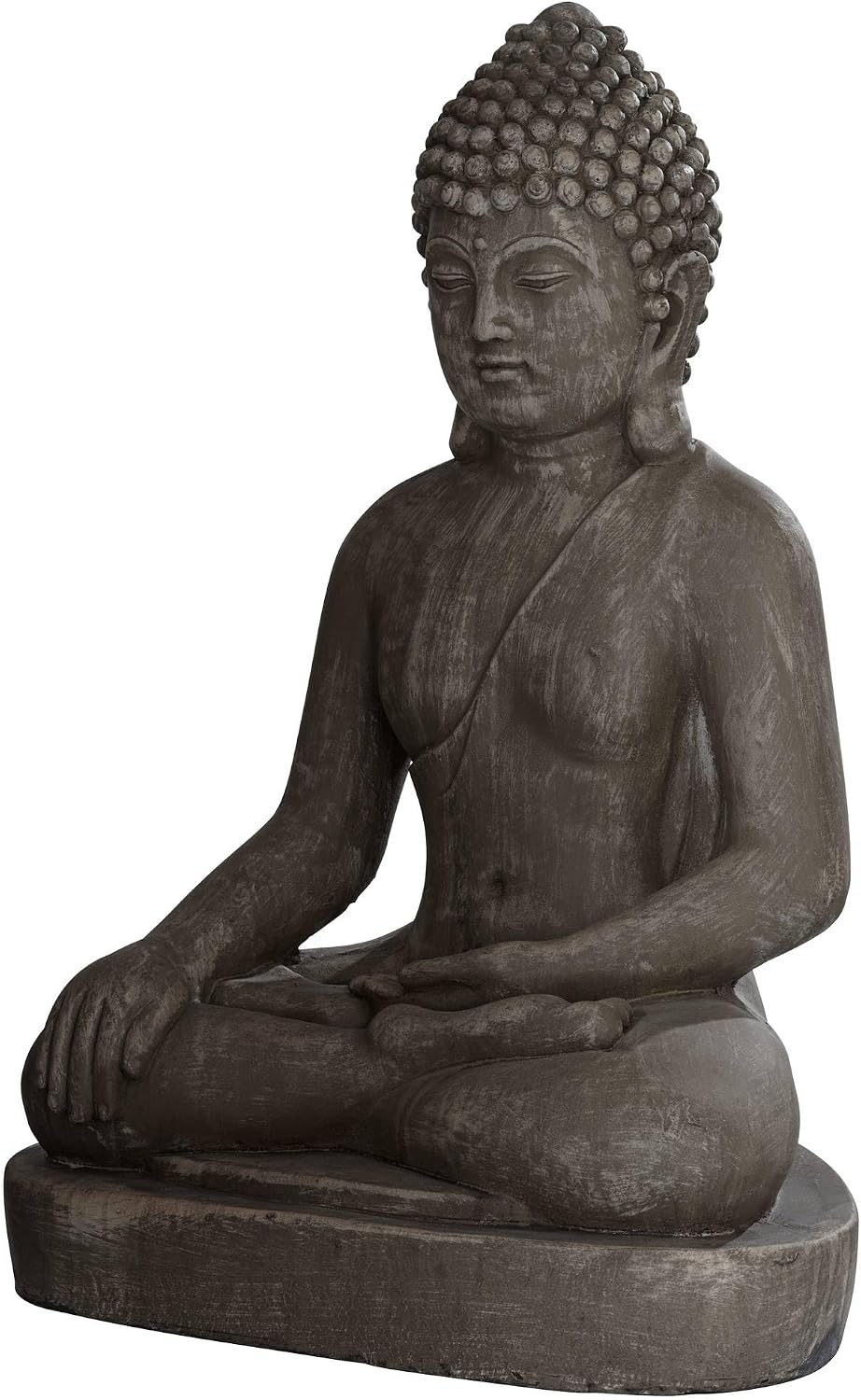 John Timberland Sitting Buddha 29 1/2" High Sandstone Outdoor Statue | Sculpture Zen Asian Japanese Garden Decor Front Porch Patio Yard Outside Home Balcony House Exterior Weathered Light Finish