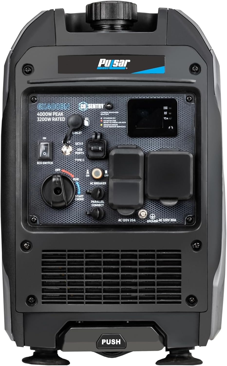 Pulsar 2,300W Portable Gas-Powered Quiet Inverter Generator With USB Outlet & Parallel Capability, Carb Compliant, G2319N