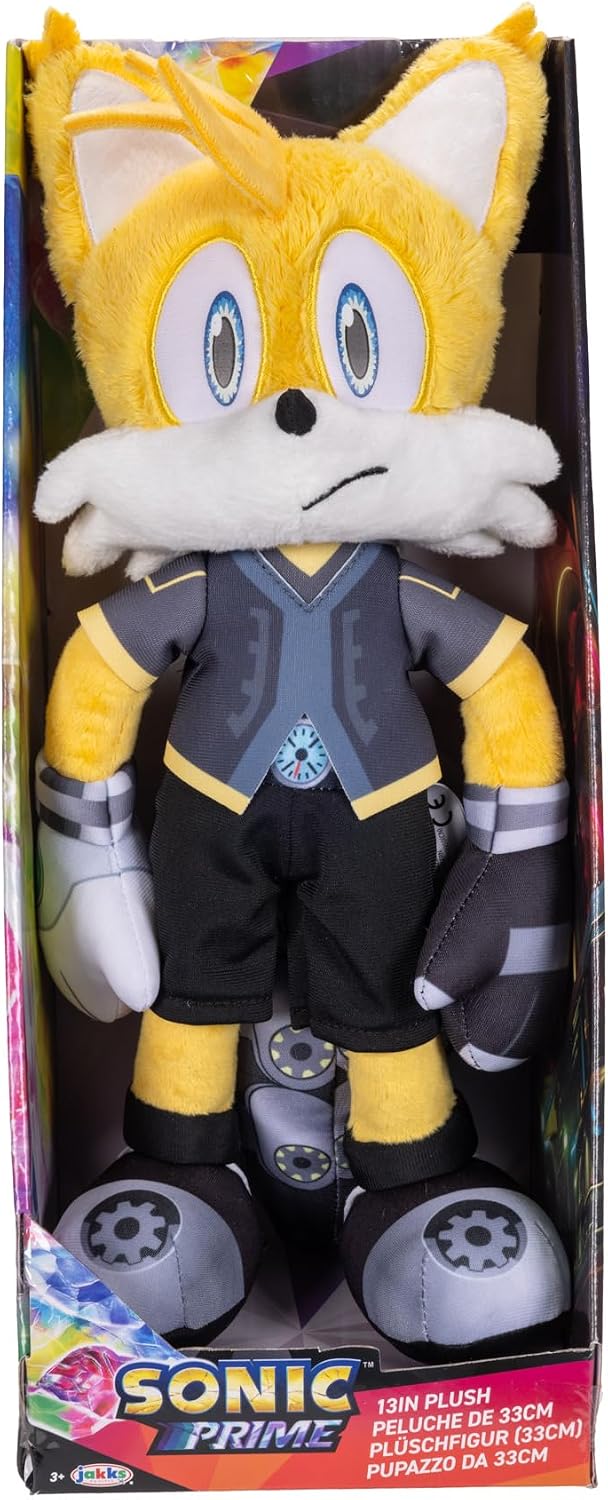 Sonic Prime 13-inch Soft Plush Tails Nine Ages 3+ (Officially licensed by Sega and Netflix)